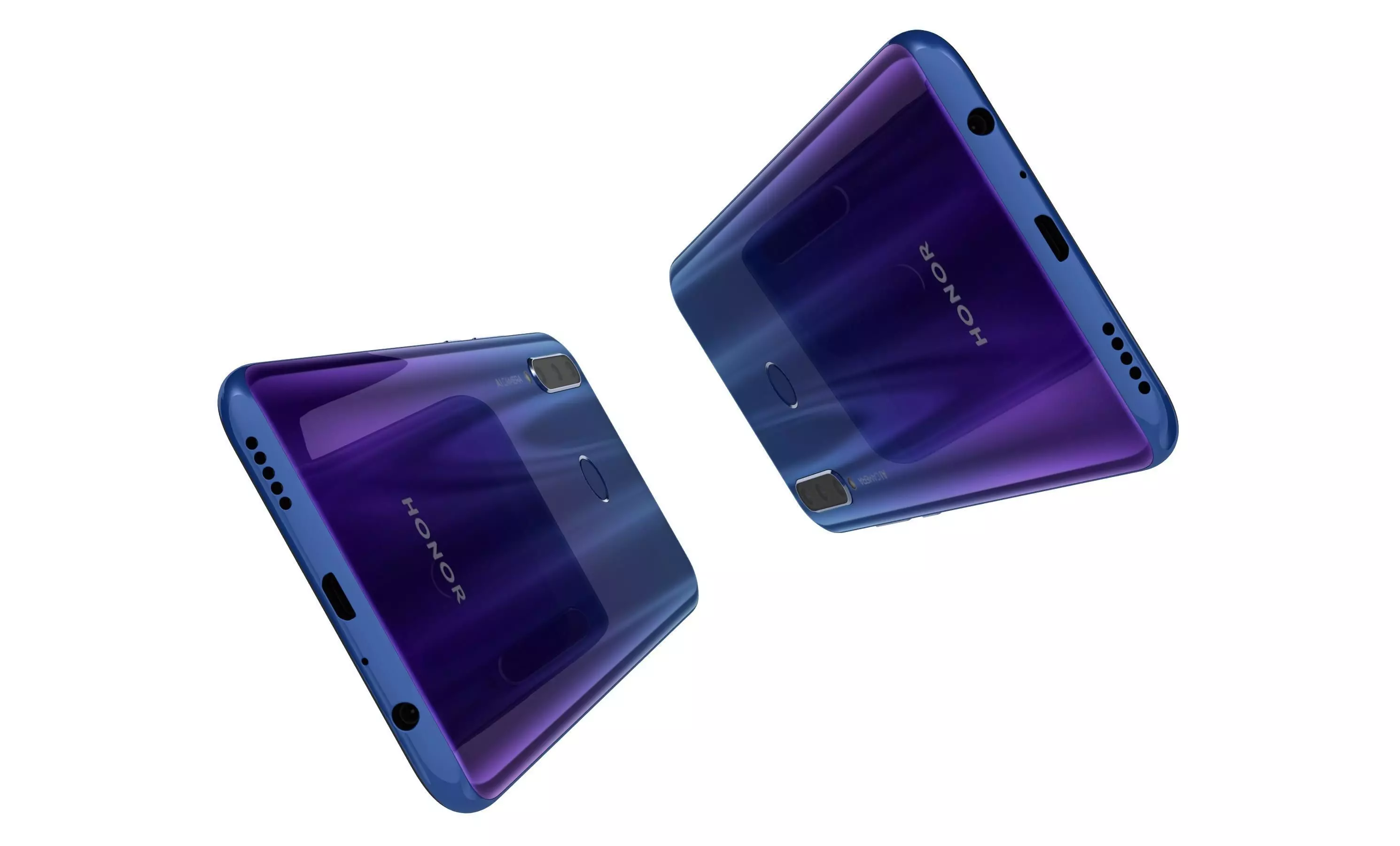 Honor 20 Lite Phantom Blue High Poly 3D model_4