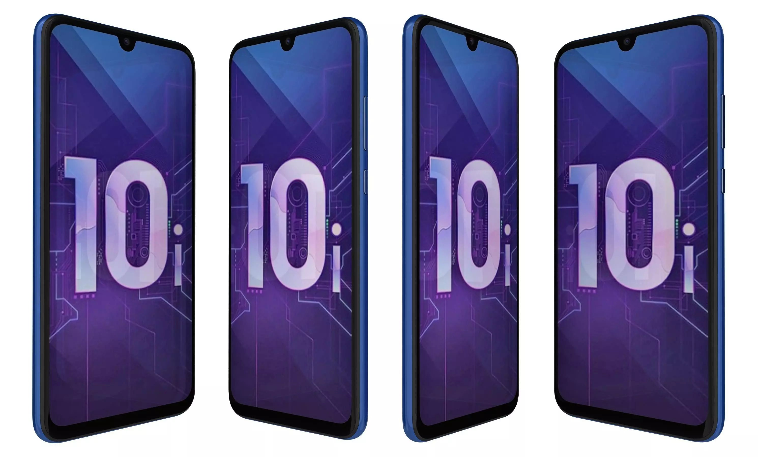 Honor 20 Lite Phantom Blue High Poly 3D model_10