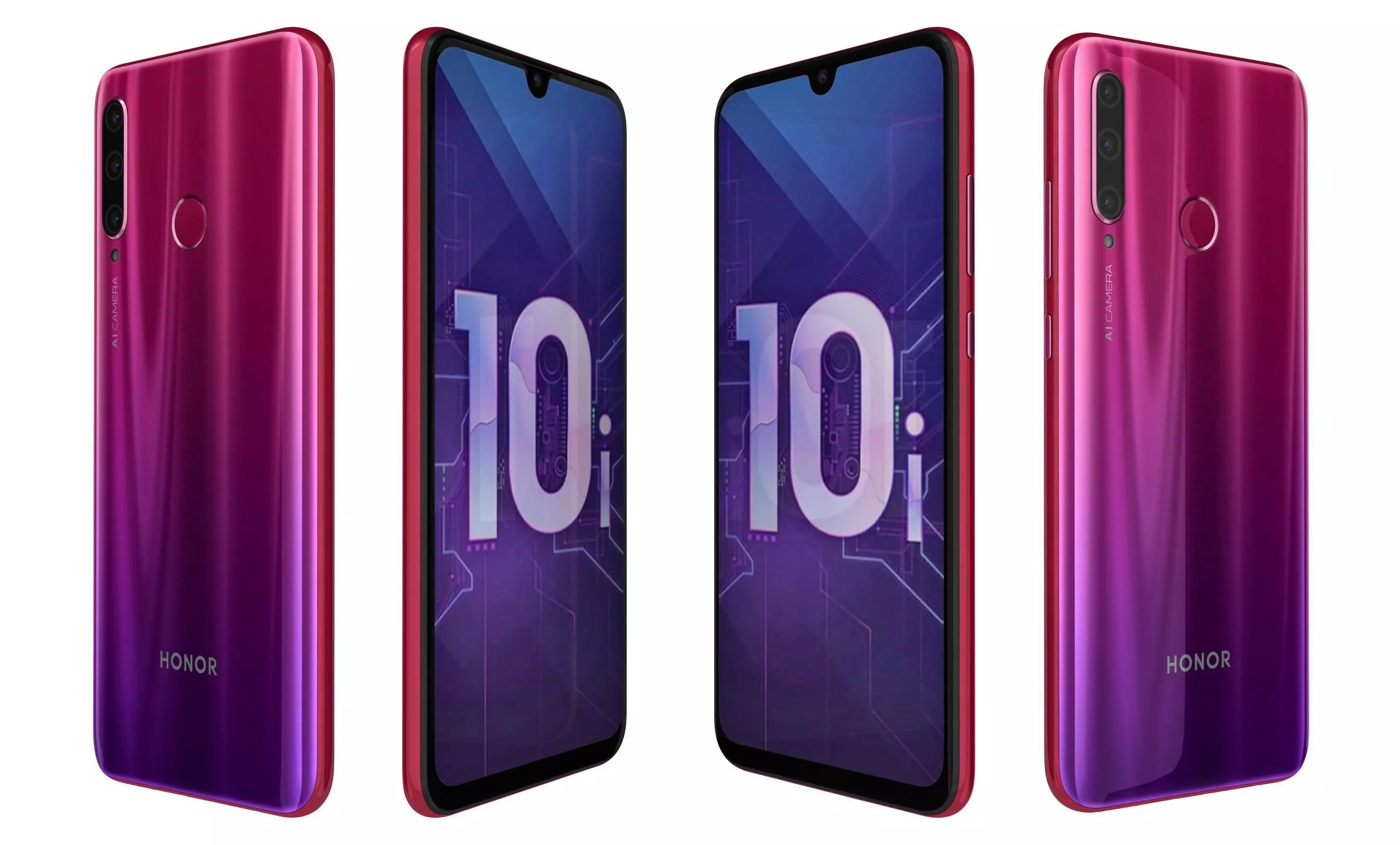 Honor 20 Lite Phantom Red High Poly  3D model_27