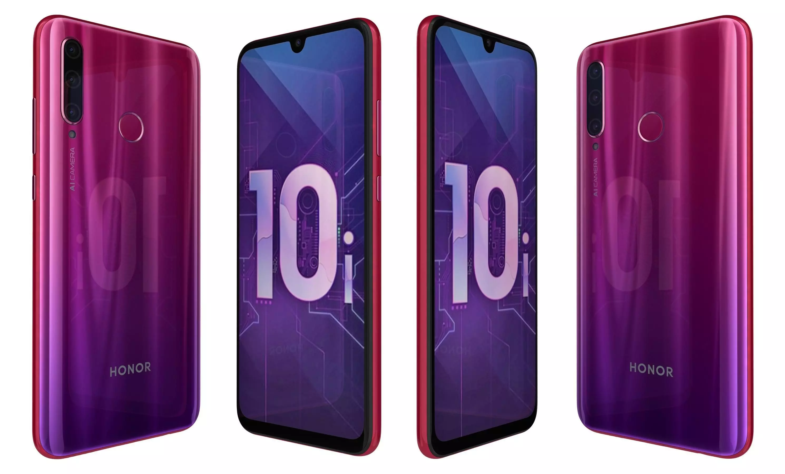 Honor 20 Lite Phantom Red High Poly  3D model_0