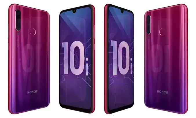 Honor 20 Lite Phantom Red High Poly  3D model