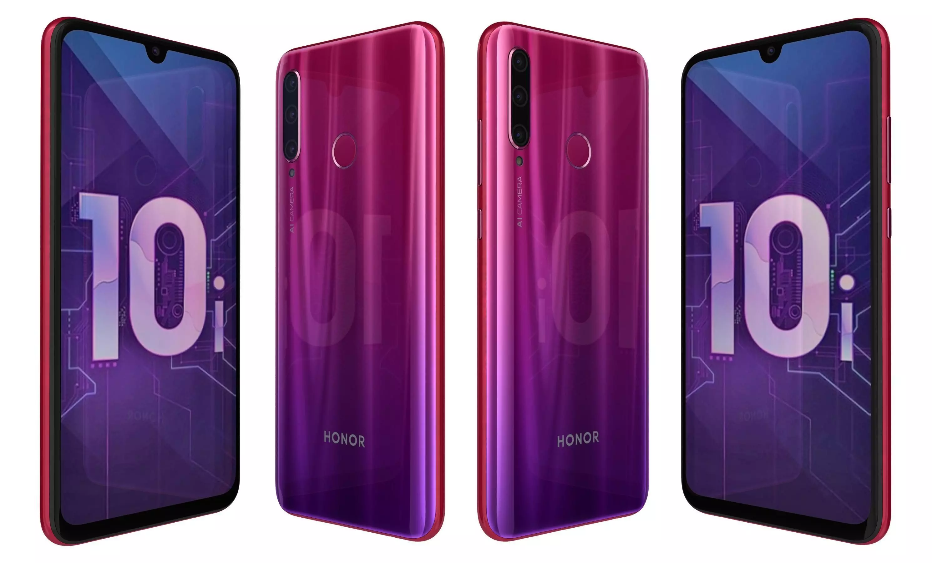 Honor 20 Lite Phantom Red High Poly  3D model_21