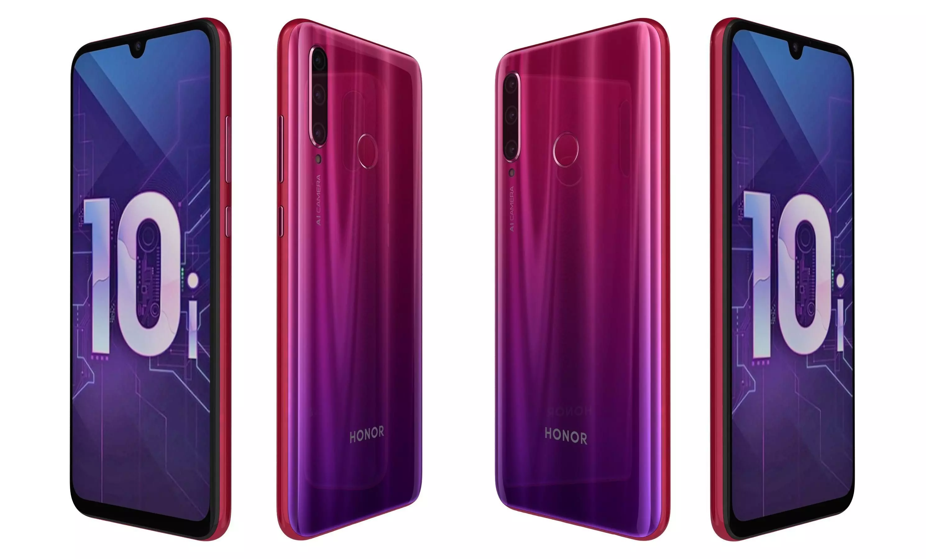 Honor 20 Lite Phantom Red High Poly  3D model_25