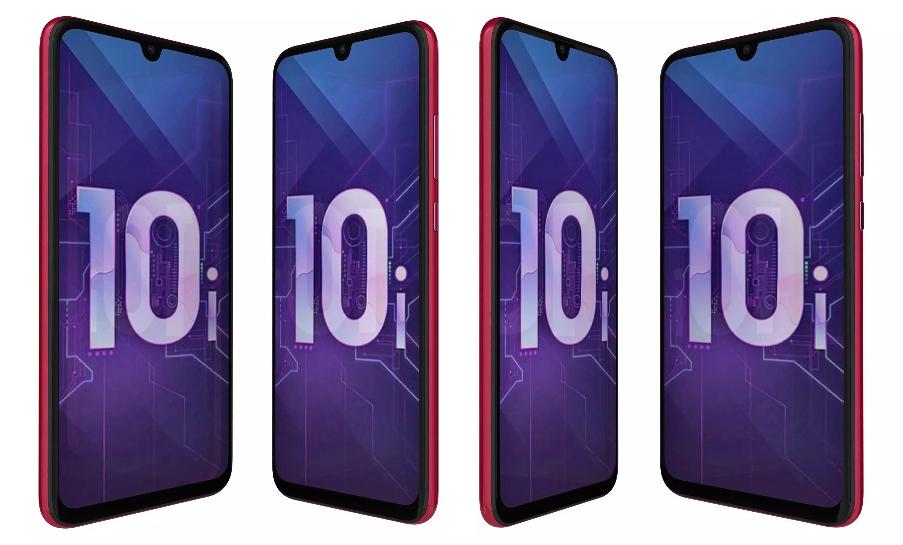 Honor 20 Lite Phantom Red High Poly  3D model_10