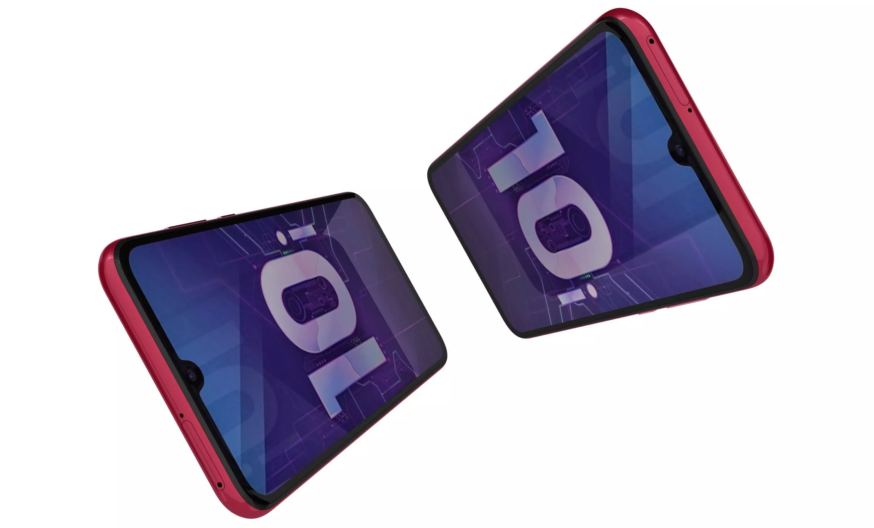 Honor 20 Lite Phantom Red High Poly  3D model_3