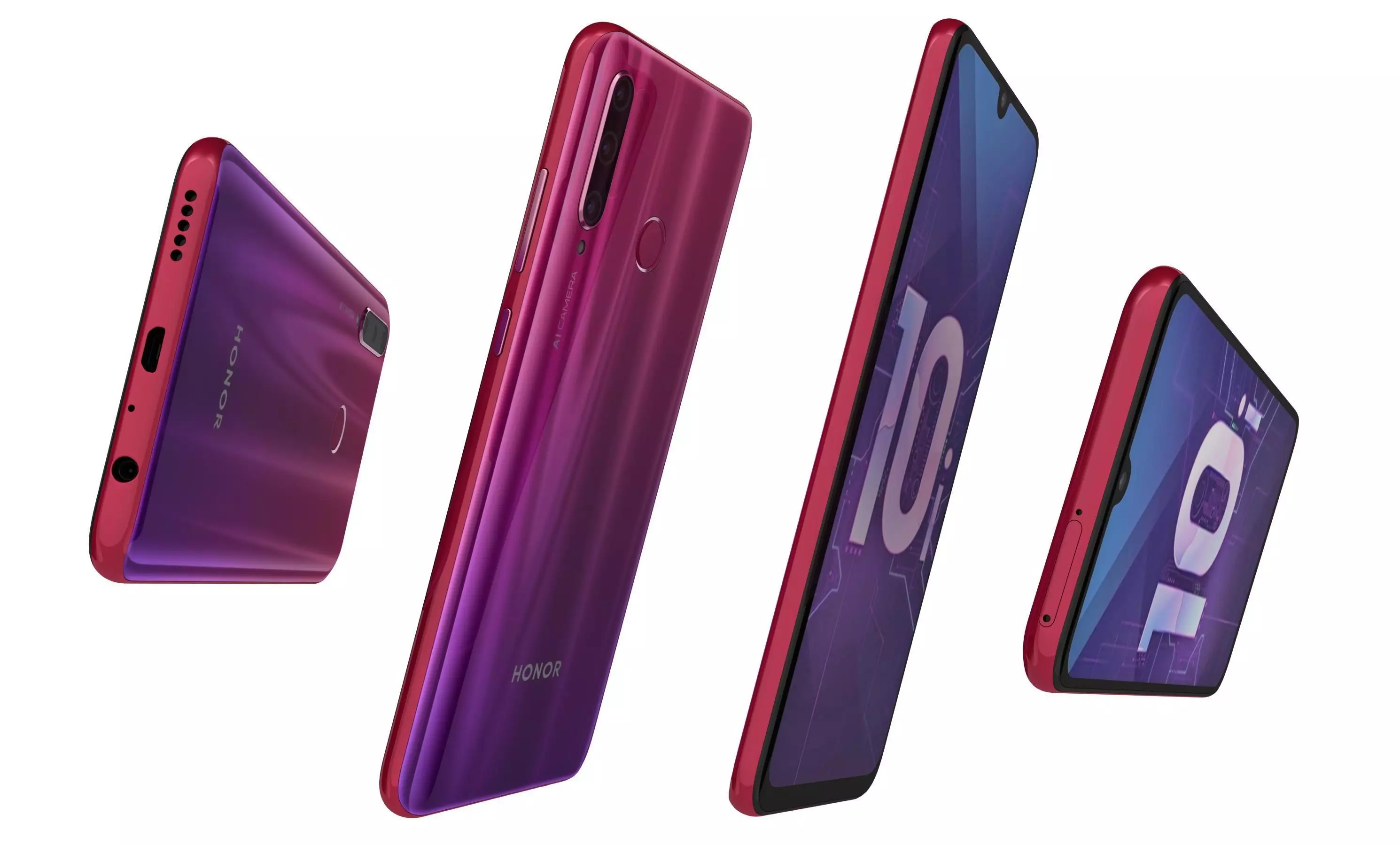 Honor 20 Lite Phantom Red High Poly  3D model_5