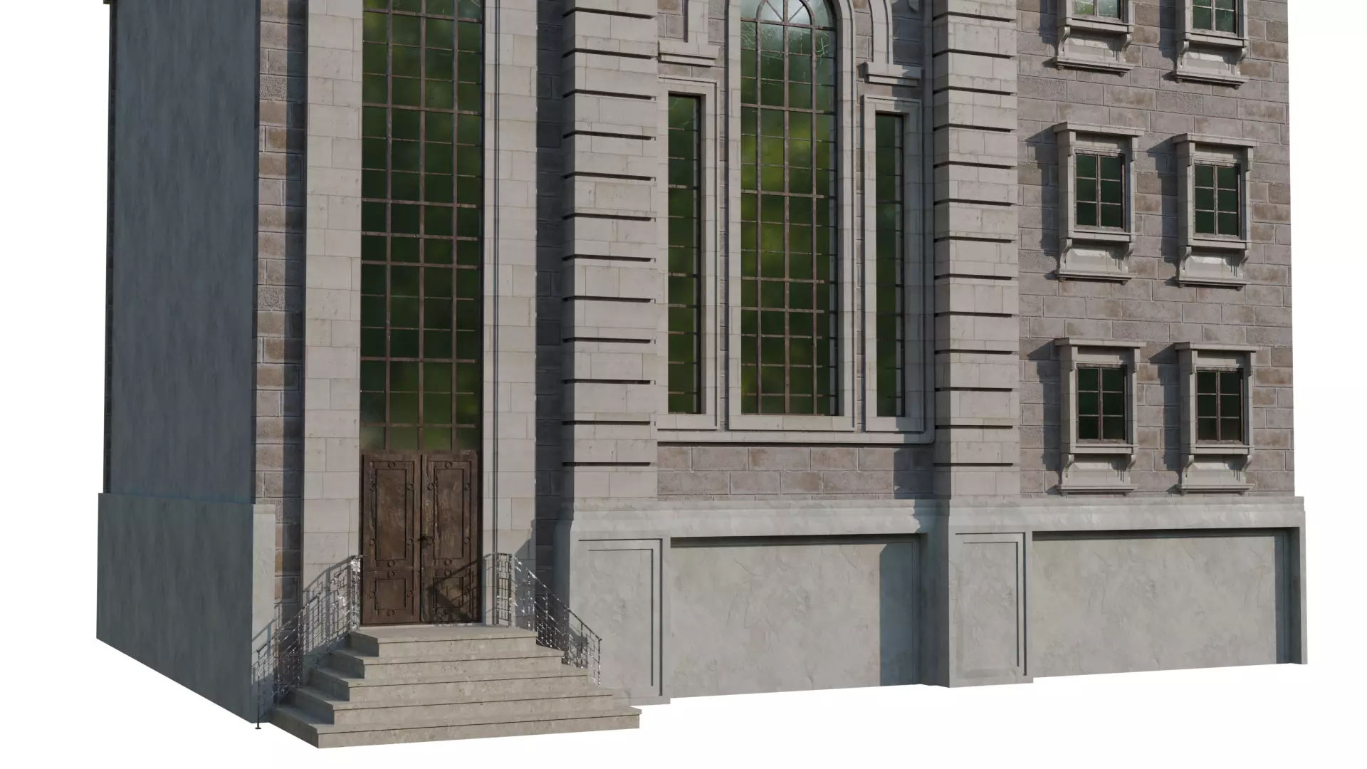 Classical European Building - House 15 3D model_7