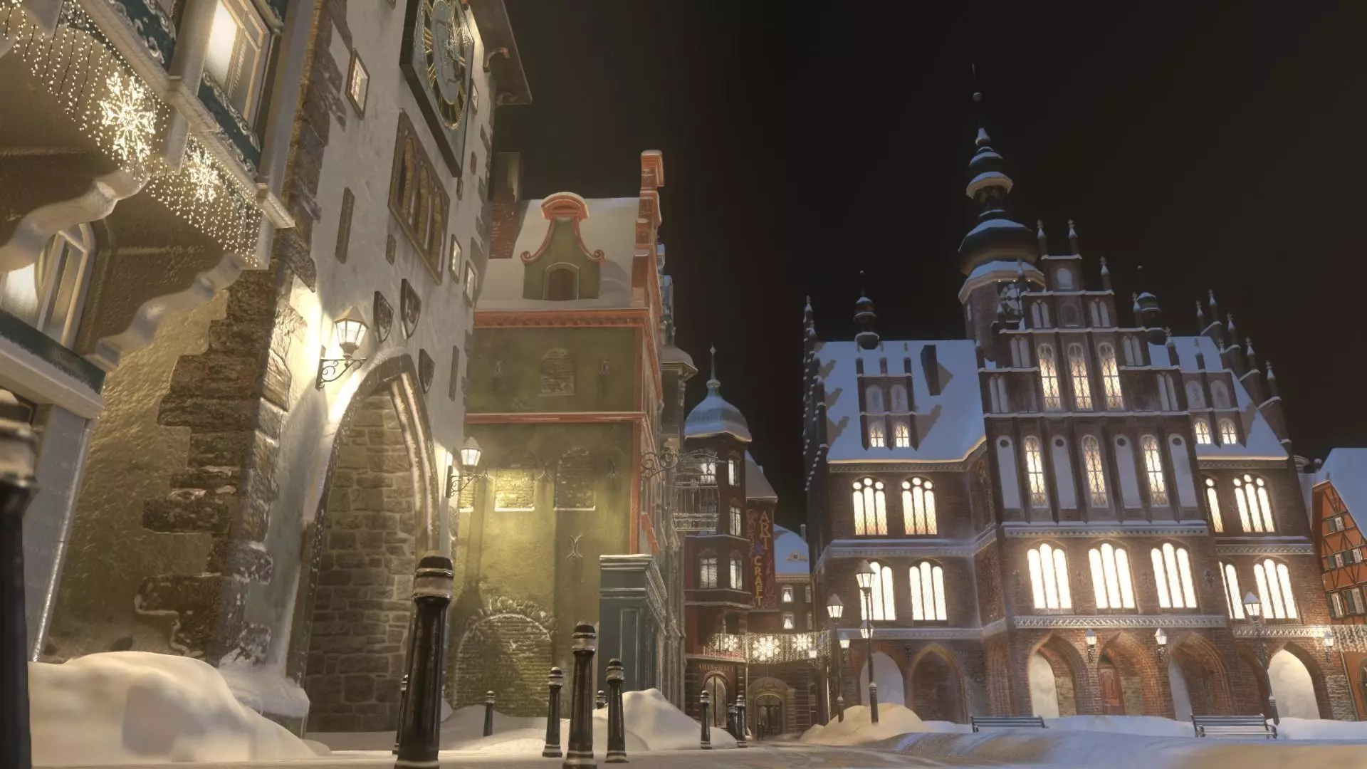 Town Square Christmas 3D model 3D model_33