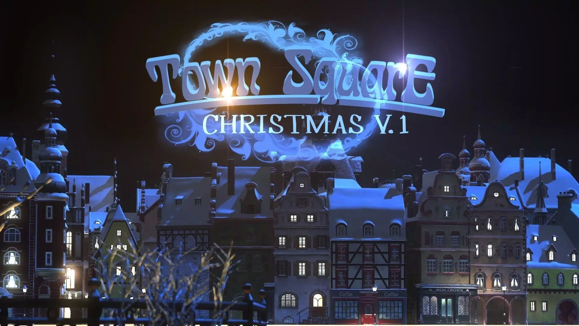 Town Square Christmas 3D model 3D model_46