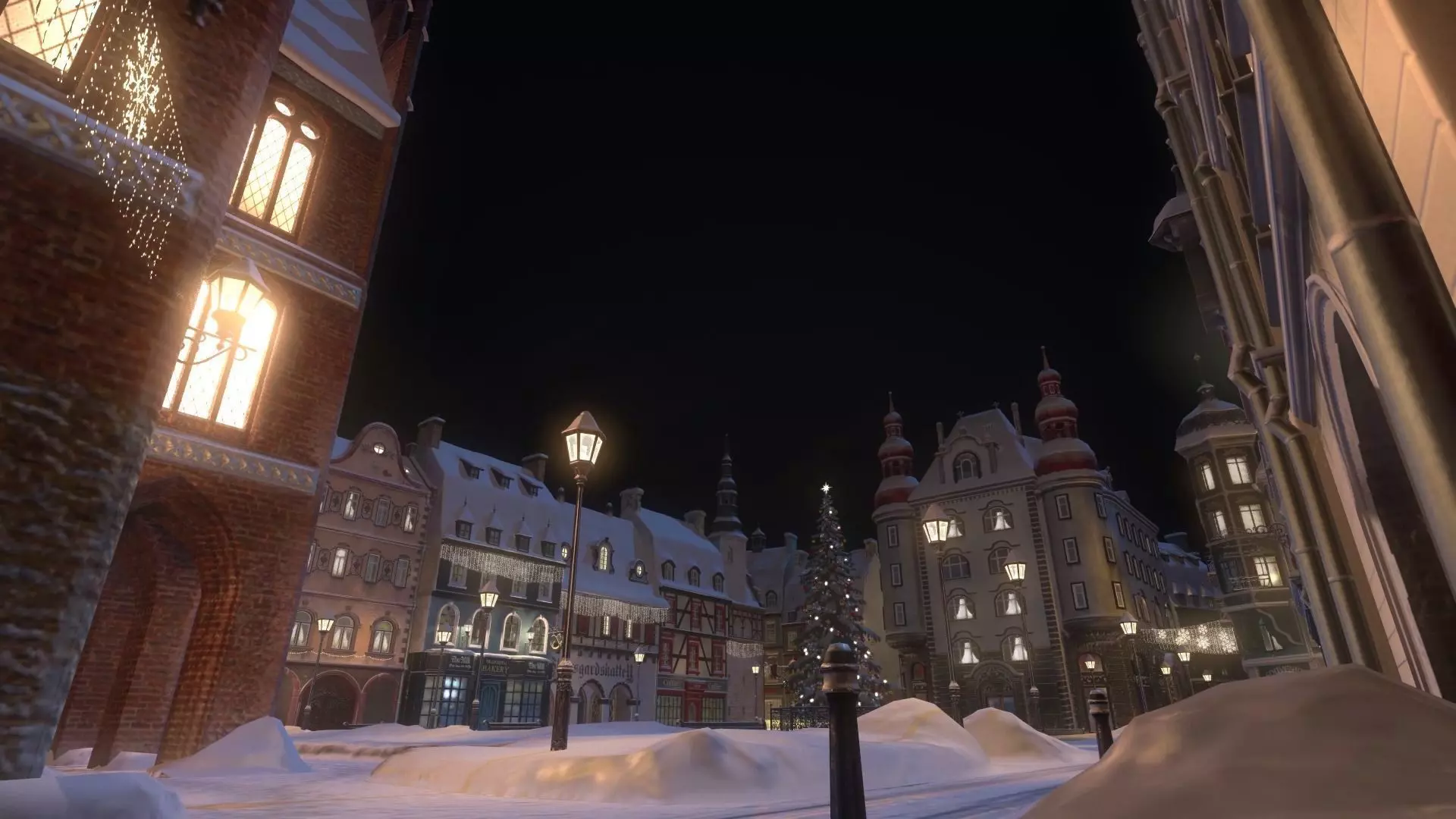 Town Square Christmas 3D model 3D model_21