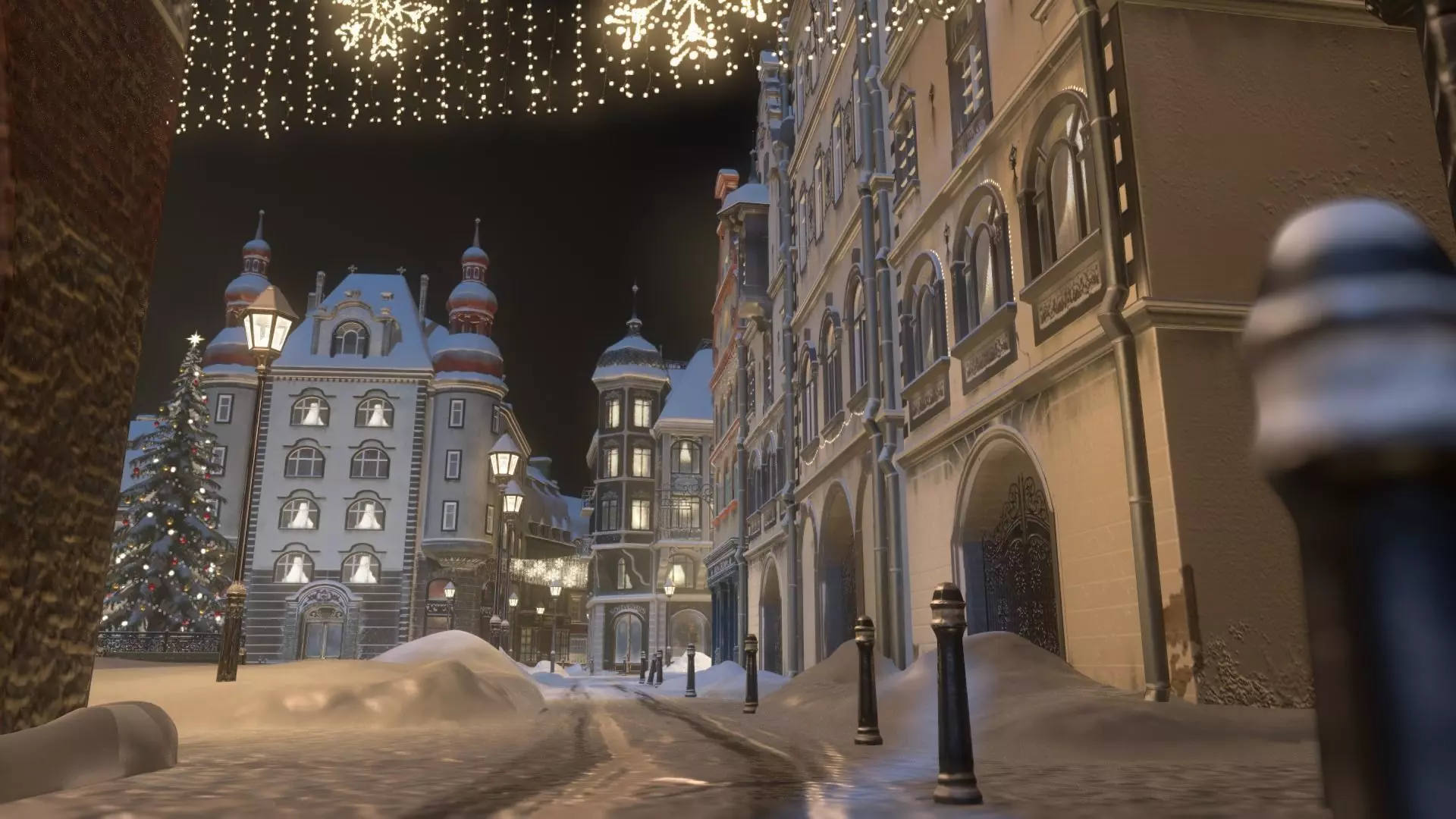 Town Square Christmas 3D model 3D model_13