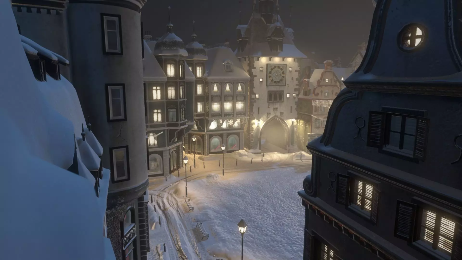 Town Square Christmas 3D model 3D model_16