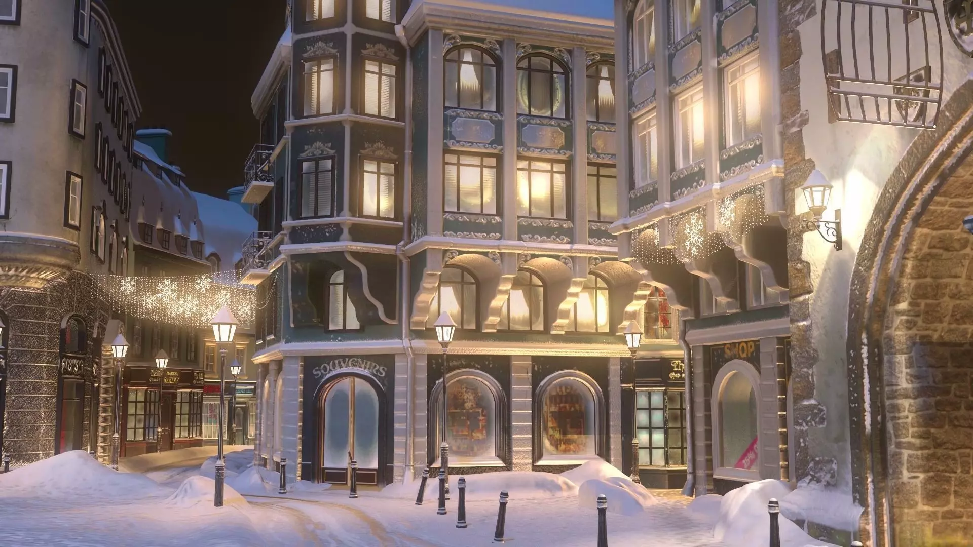 Town Square Christmas 3D model 3D model_45