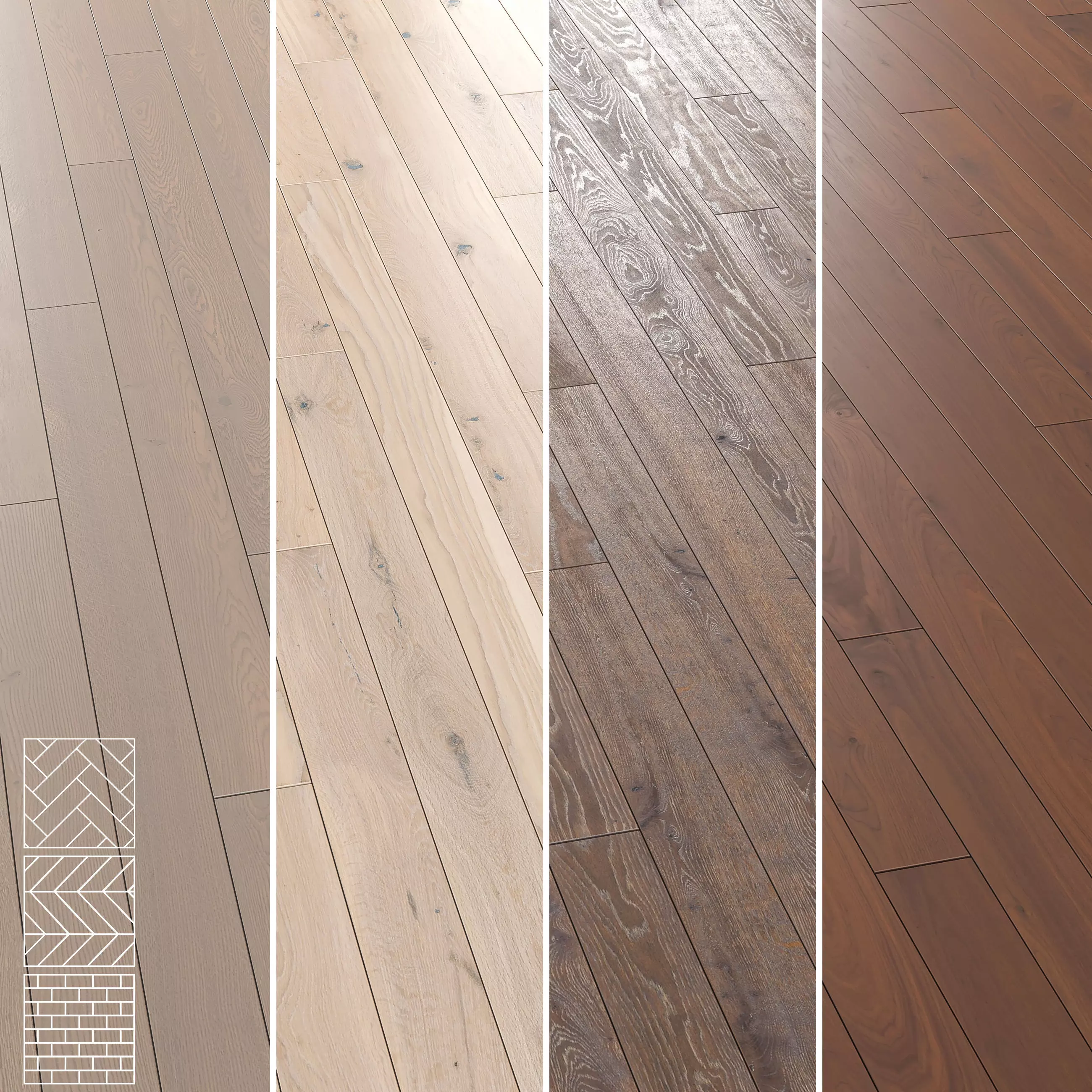 Boen Parquet Wood Floor Collection - 5 Layouts -Set 07 Texture_1