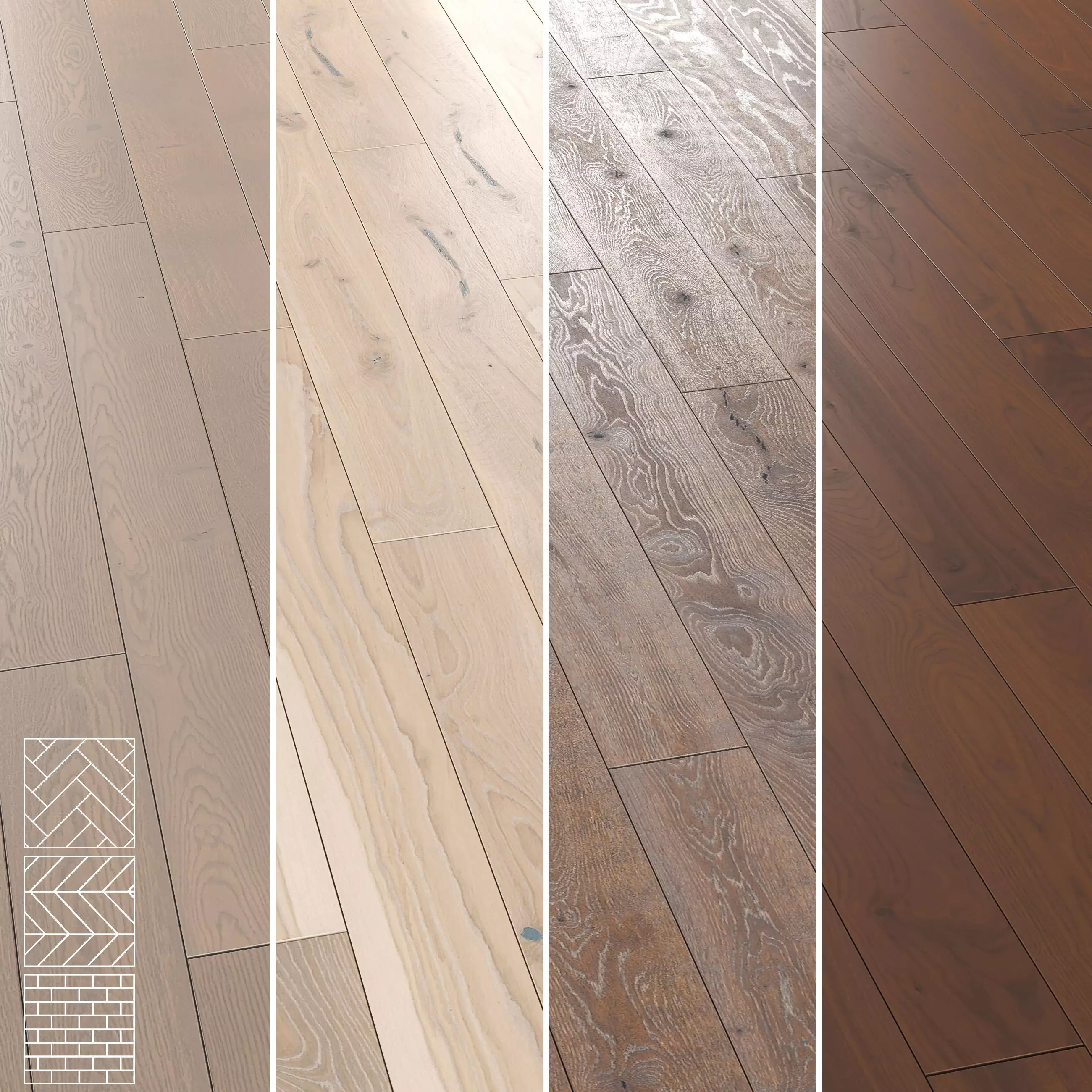 Boen Parquet Wood Floor Collection - 5 Layouts -Set 07 Texture_2