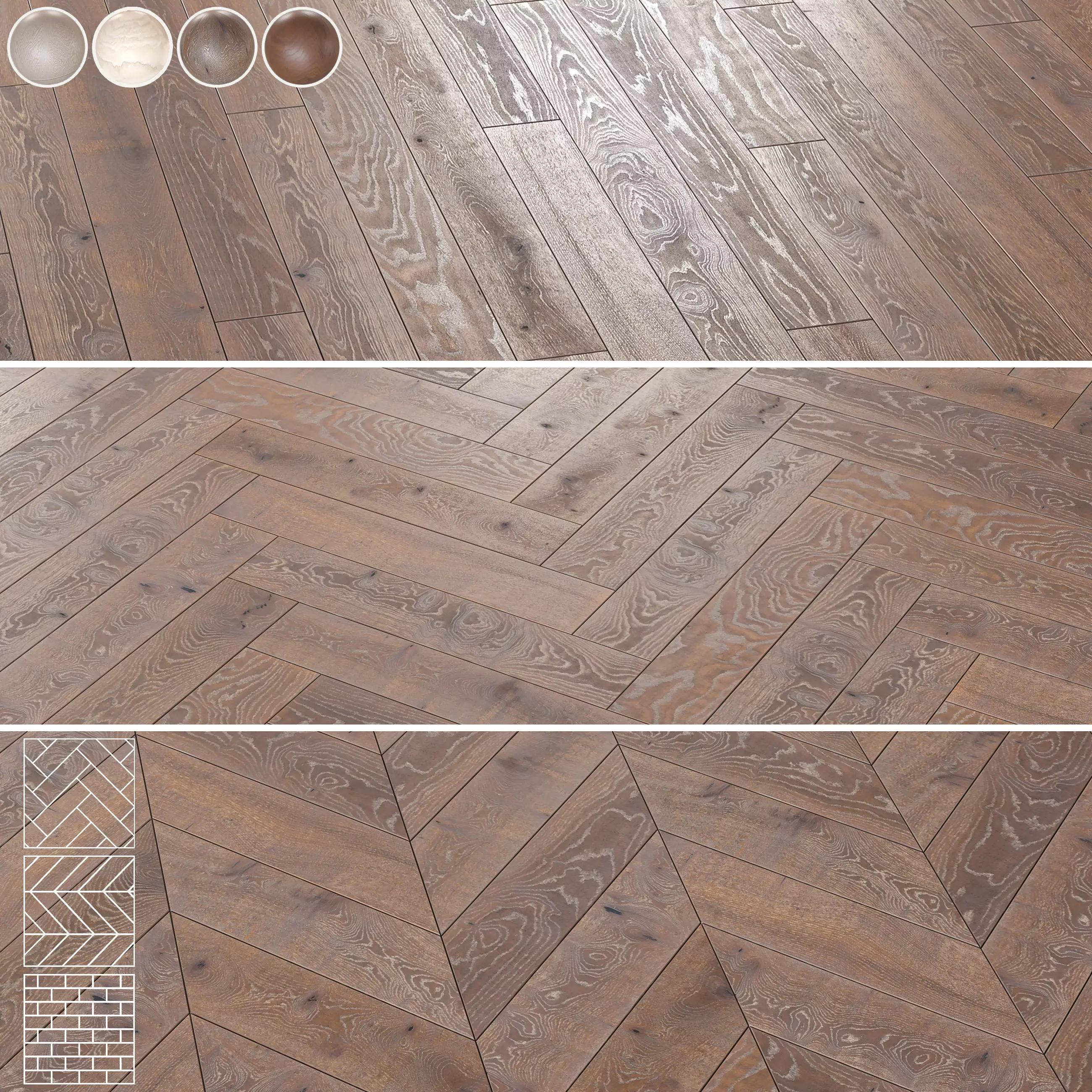 Boen Parquet Wood Floor Collection - 5 Layouts -Set 07 Texture_0