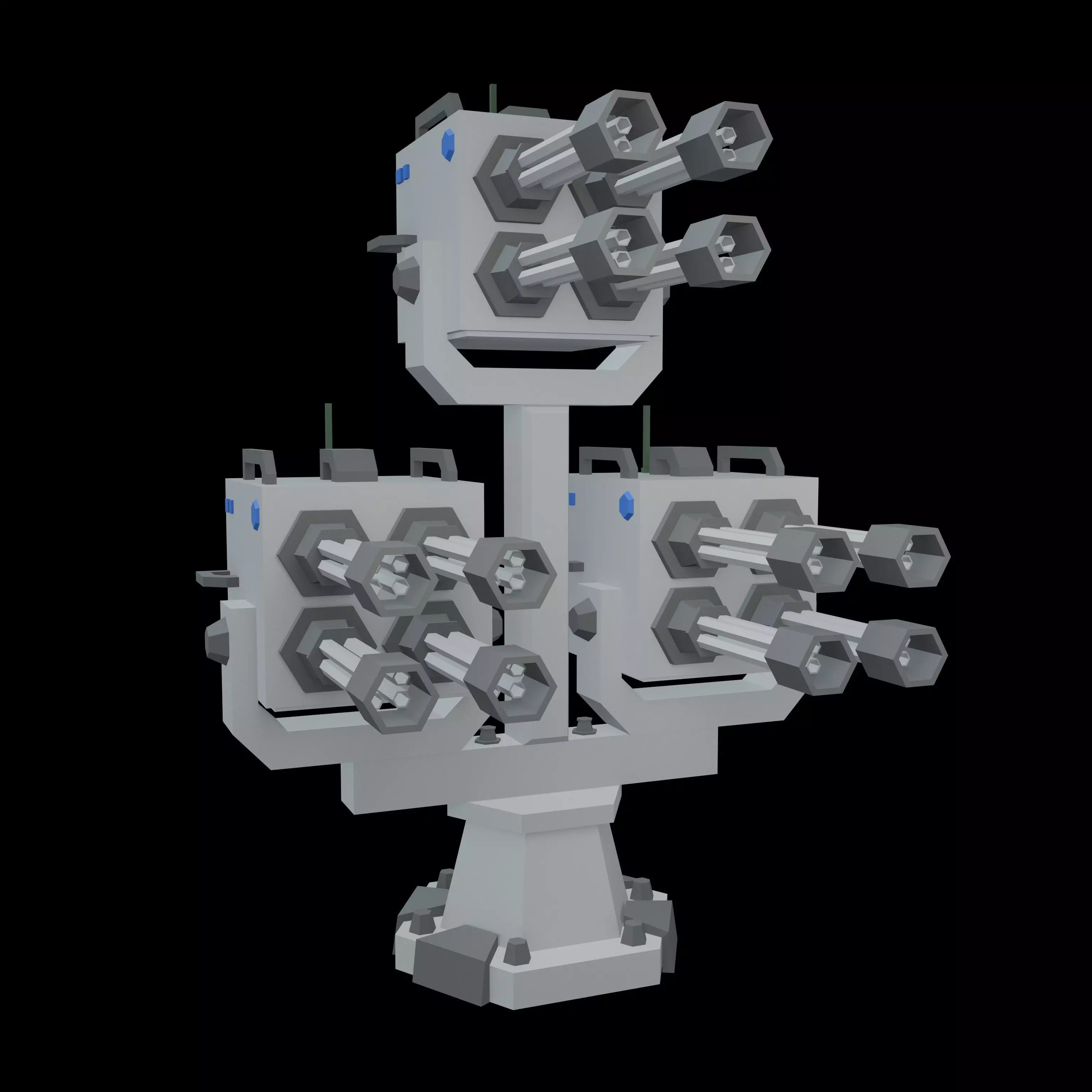 Tower Defence Mechanical v6 001 Low-poly 3D model_0