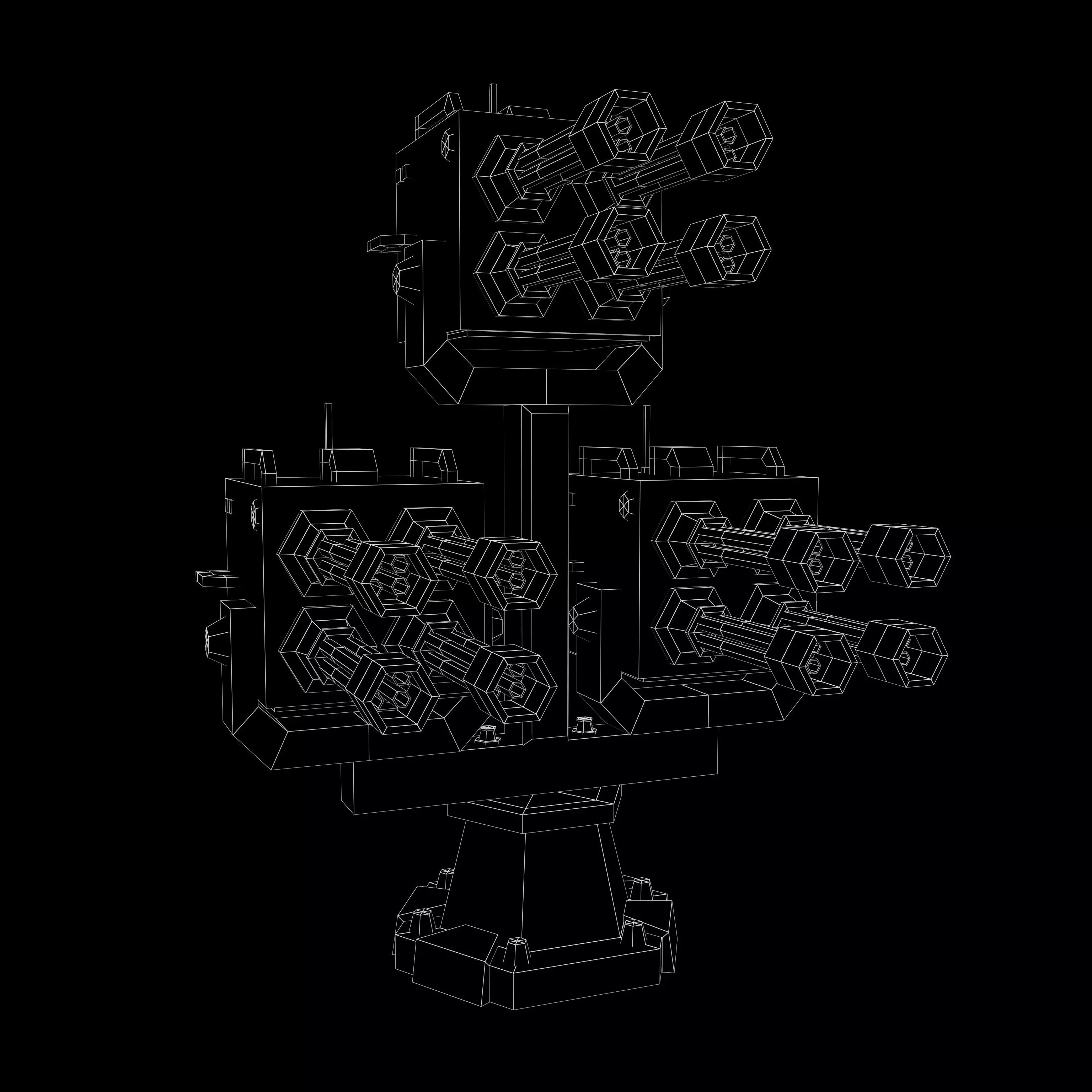 Tower Defence Mechanical v6 001 Low-poly 3D model_4