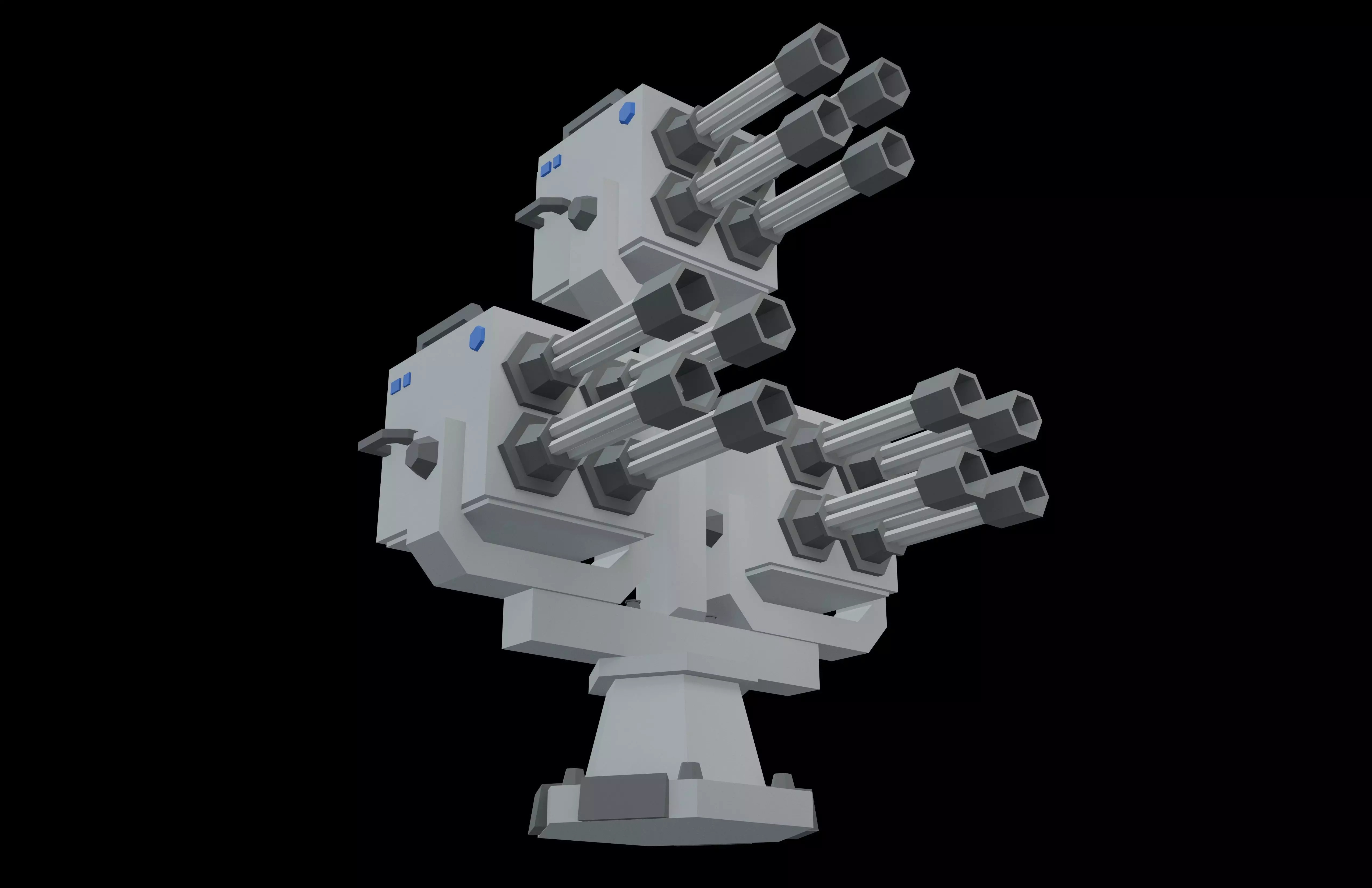 Tower Defence Mechanical v6 001 Low-poly 3D model_3