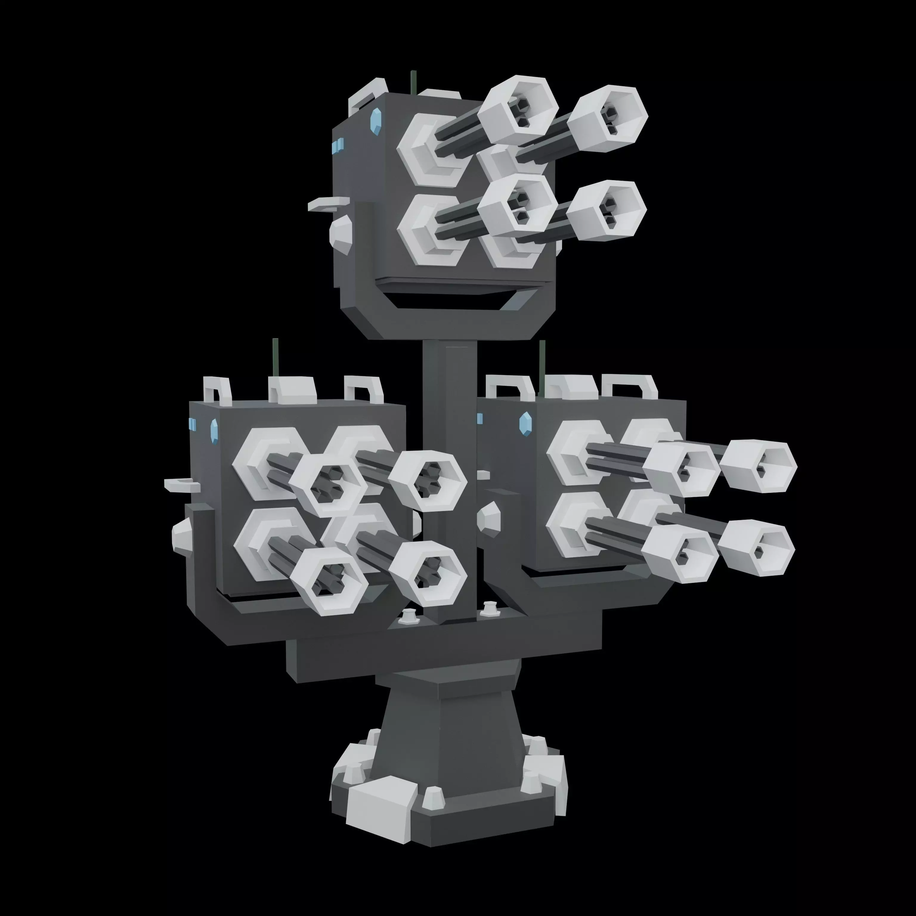 Tower Defence Mechanical v6 002 Low-poly 3D model_0