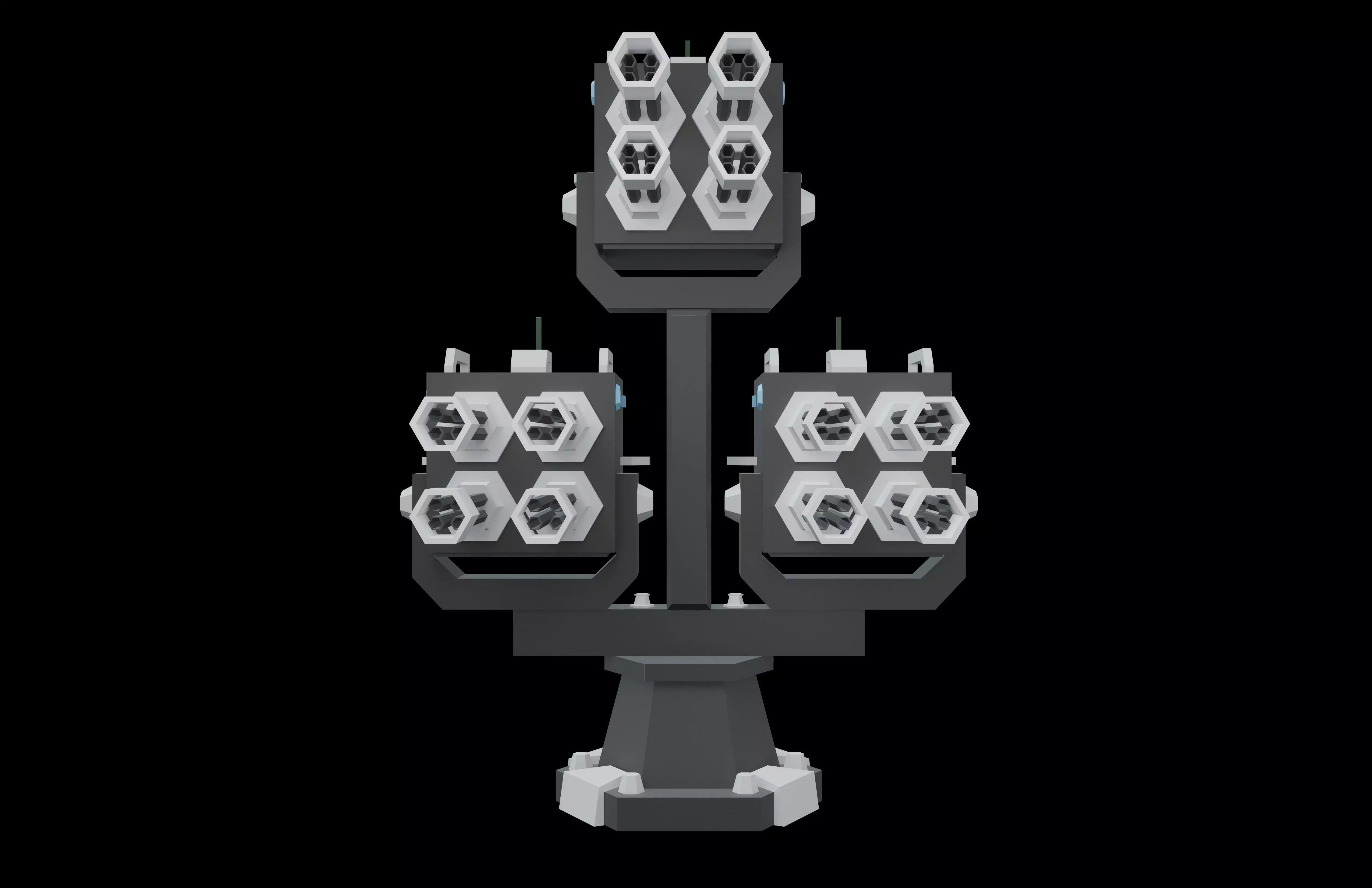 Tower Defence Mechanical v6 002 Low-poly 3D model_1