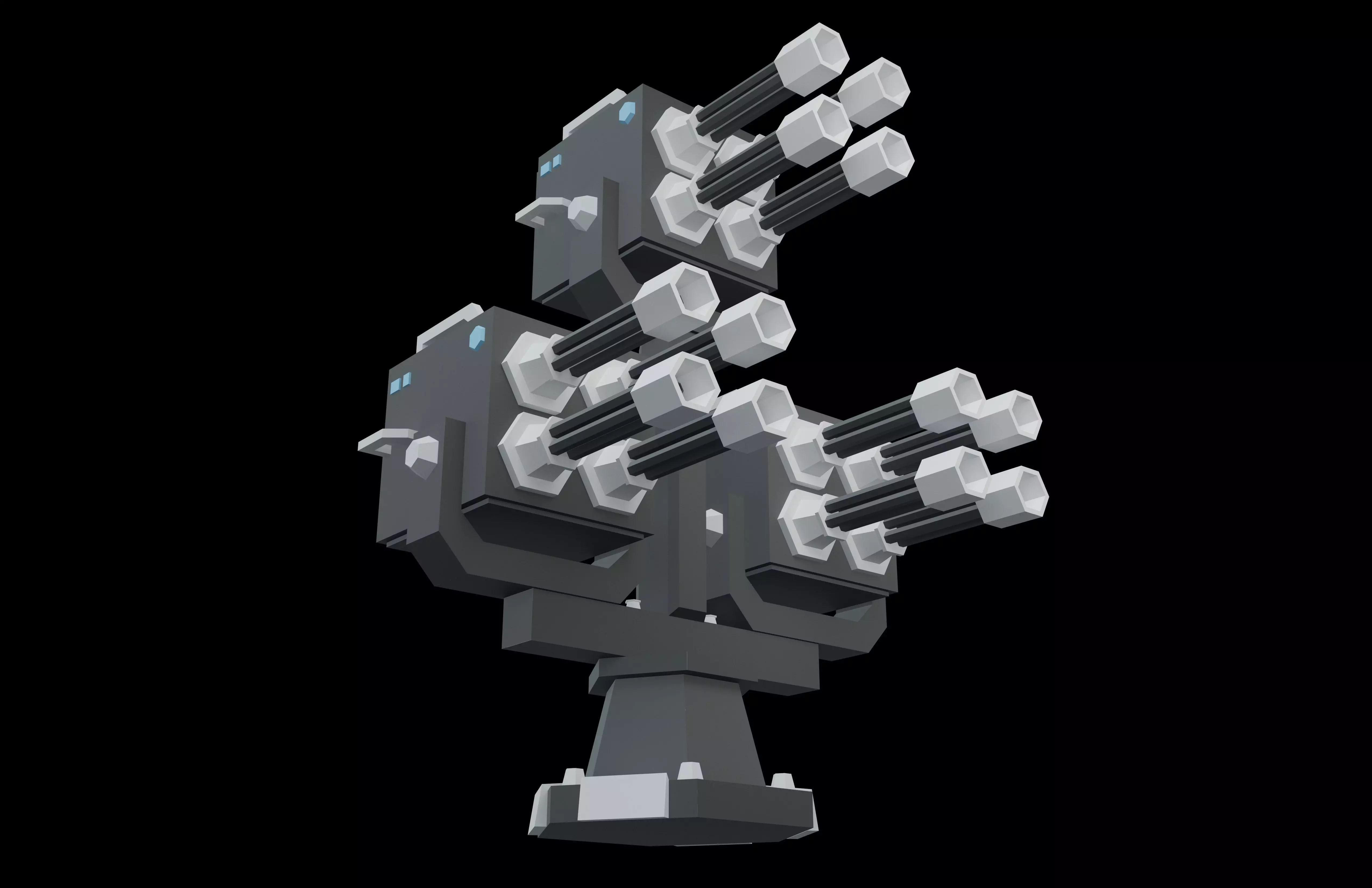 Tower Defence Mechanical v6 002 Low-poly 3D model_3