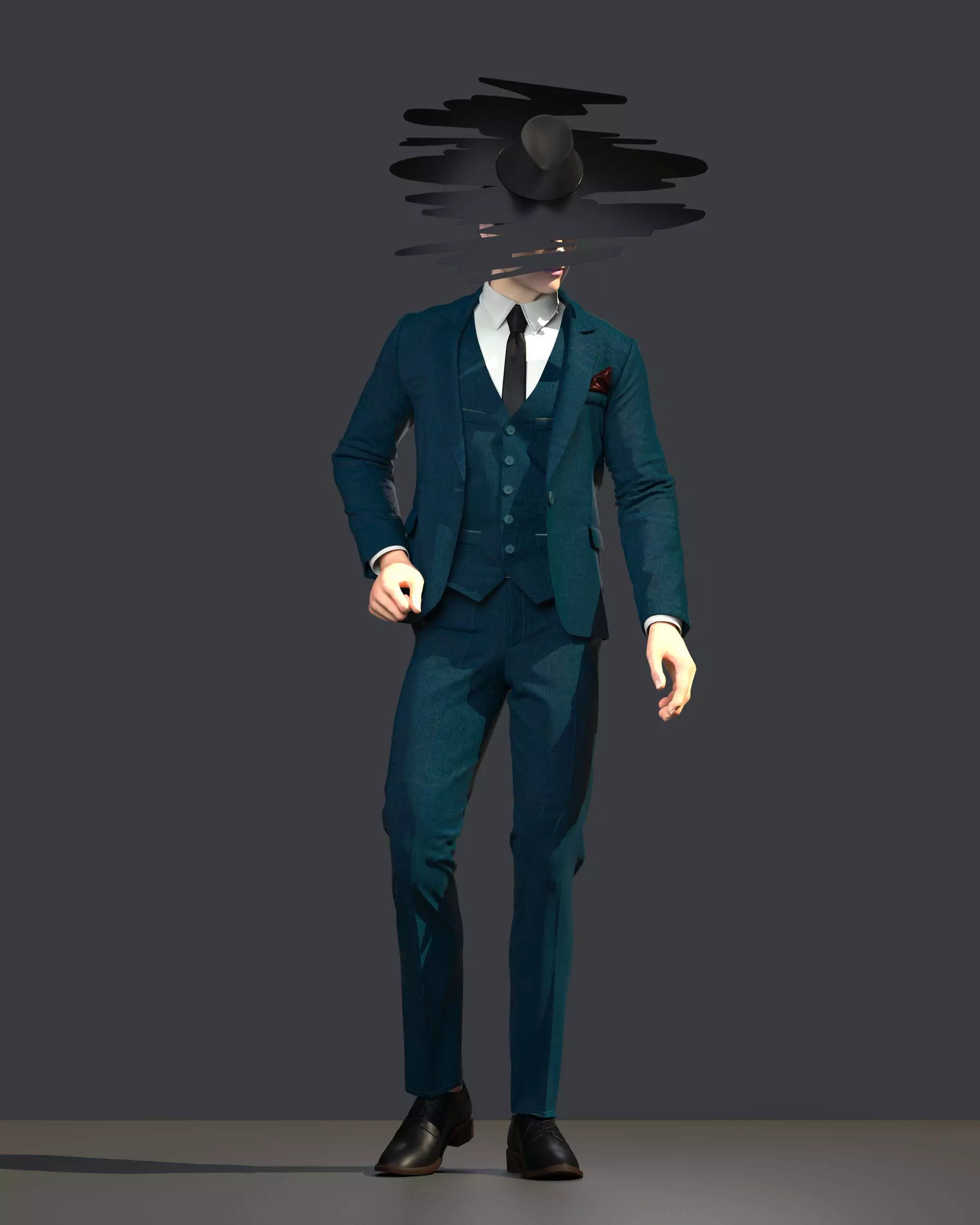 mens suit 3D model_1