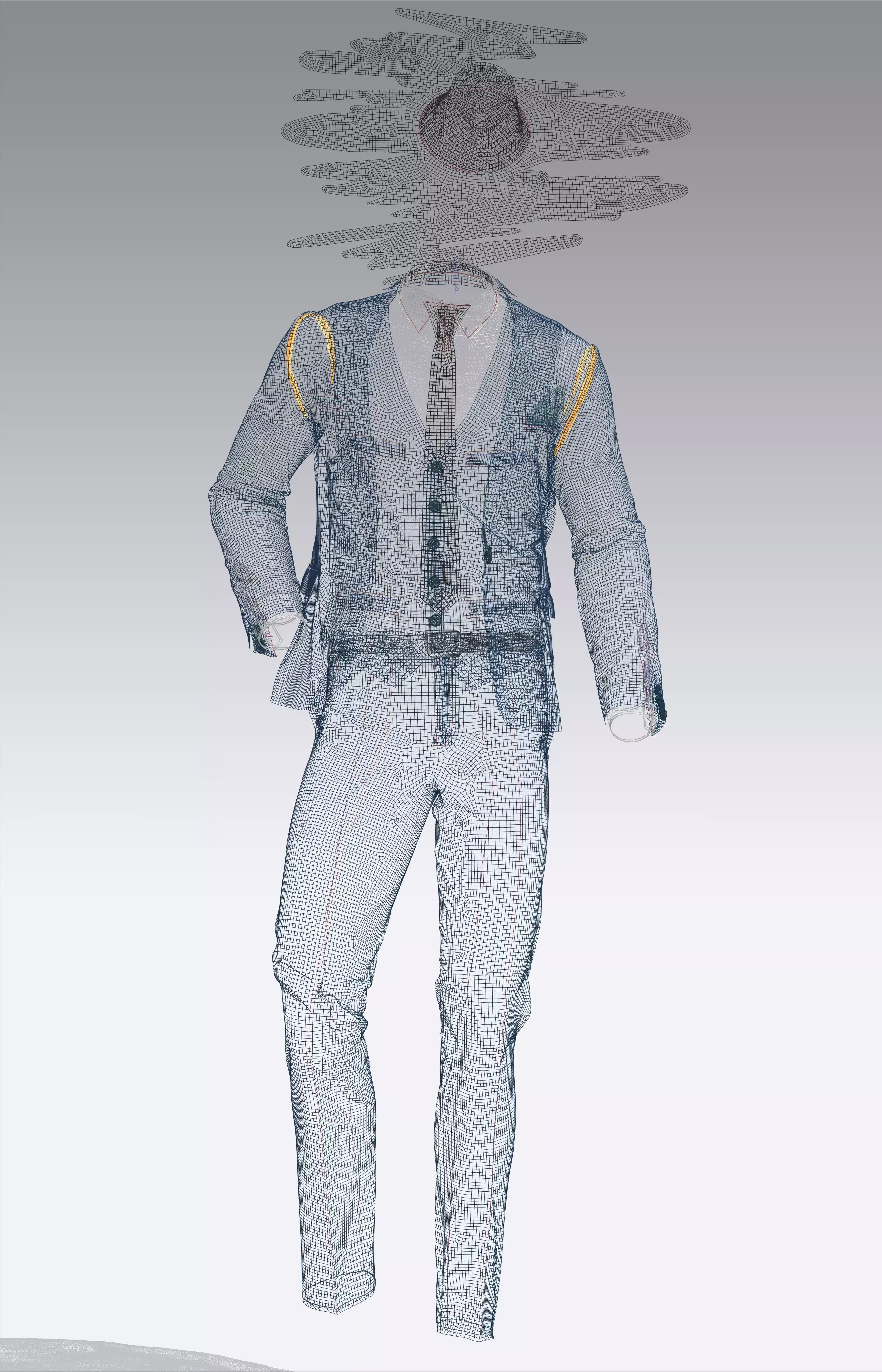 mens suit 3D model_7