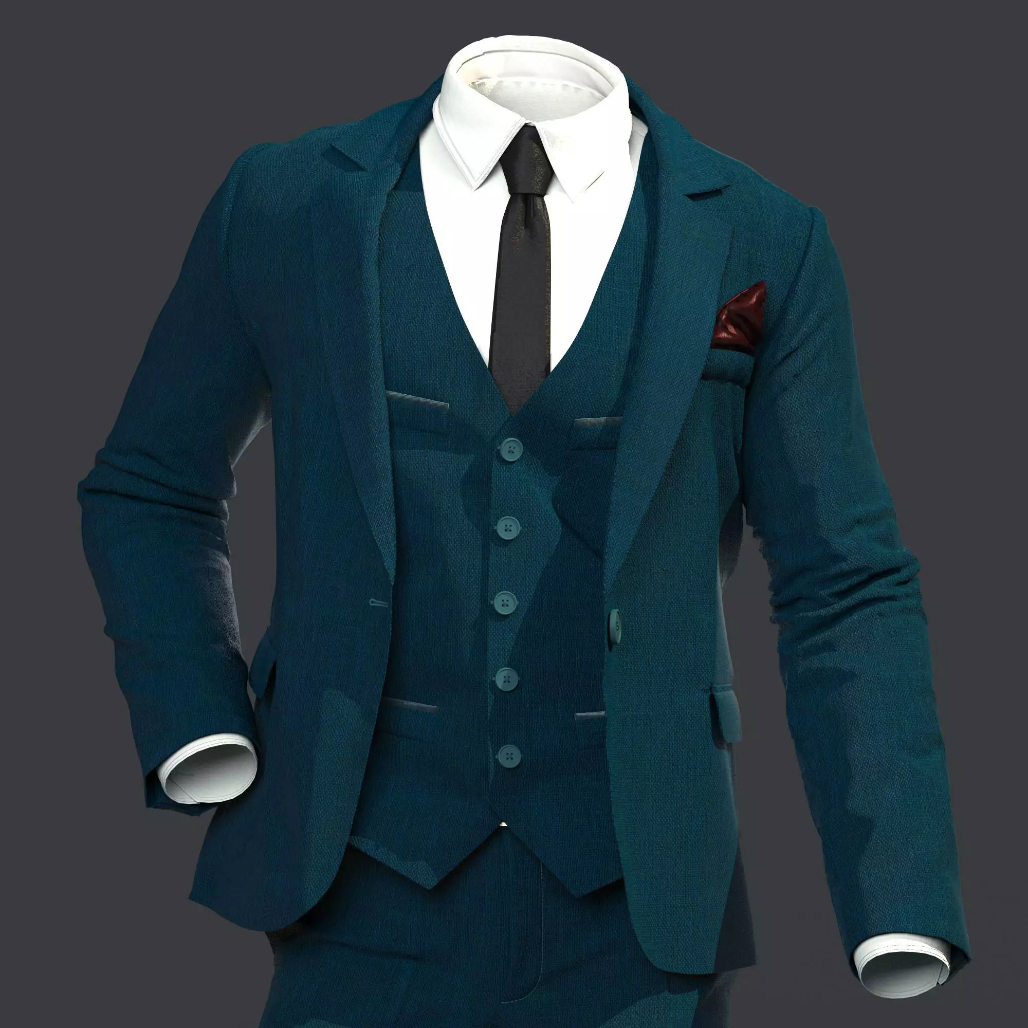 mens suit 3D model_5