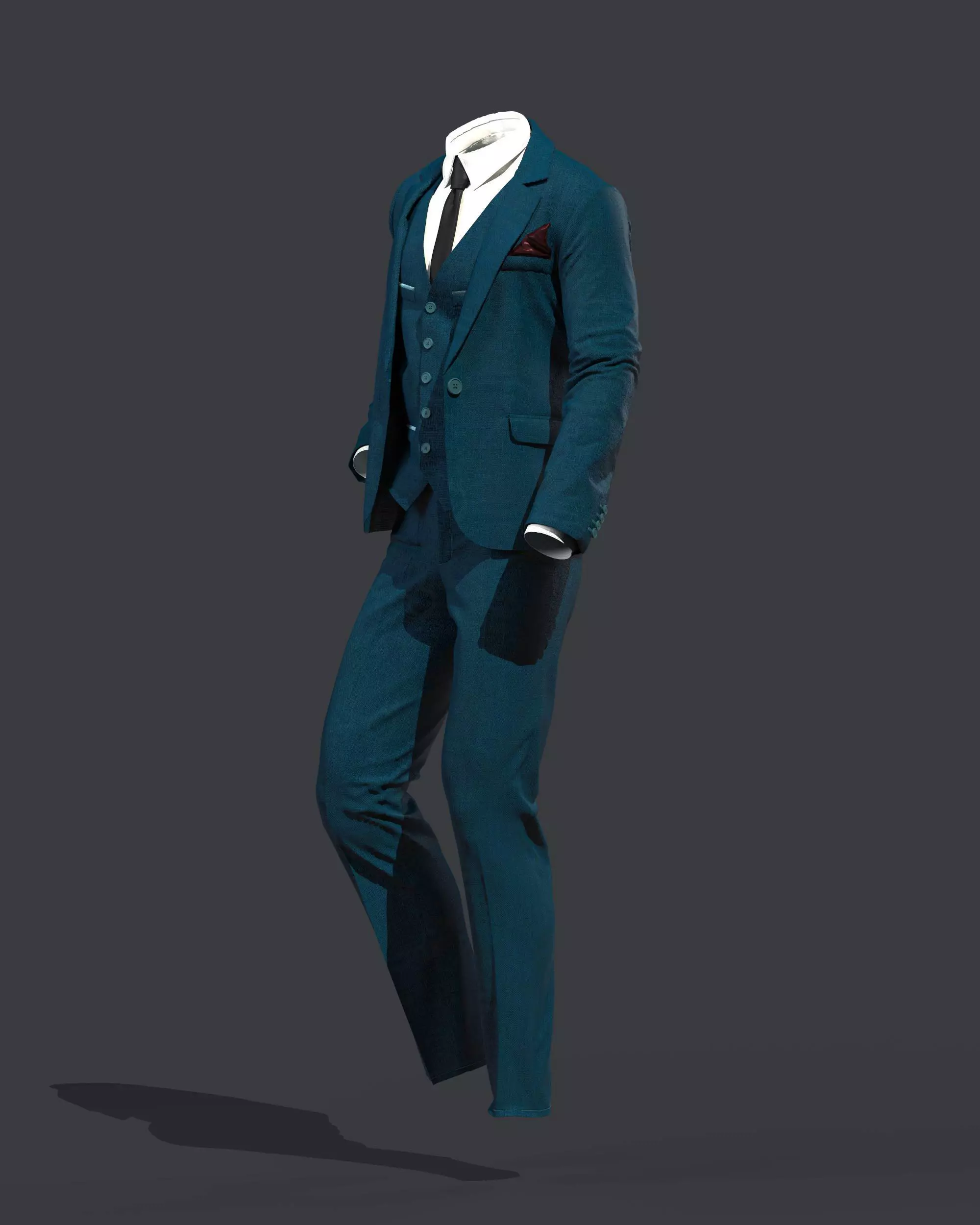 mens suit 3D model_3