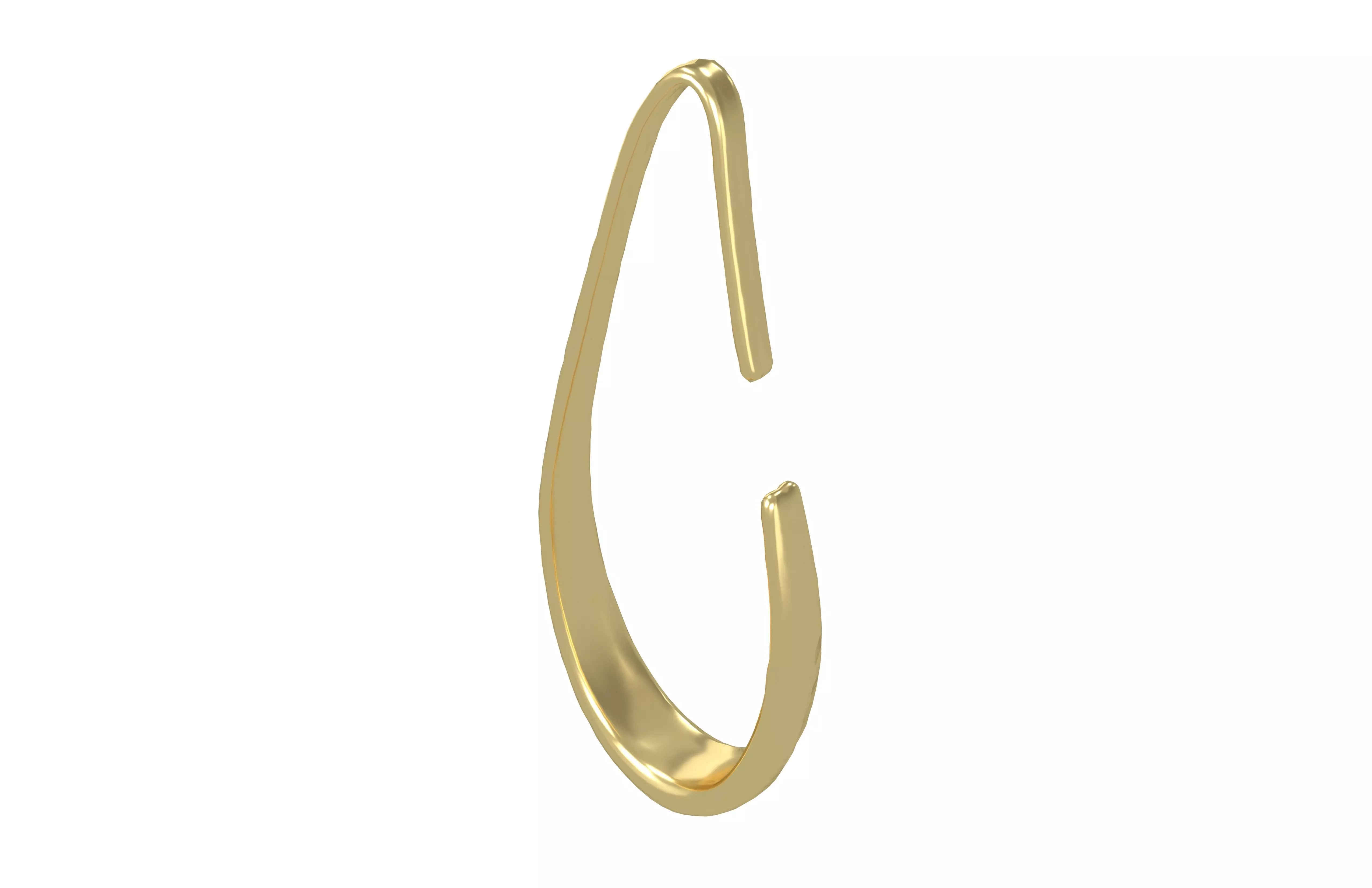 Water Drops Shape Earring v1 001 Low-poly 3D model_2