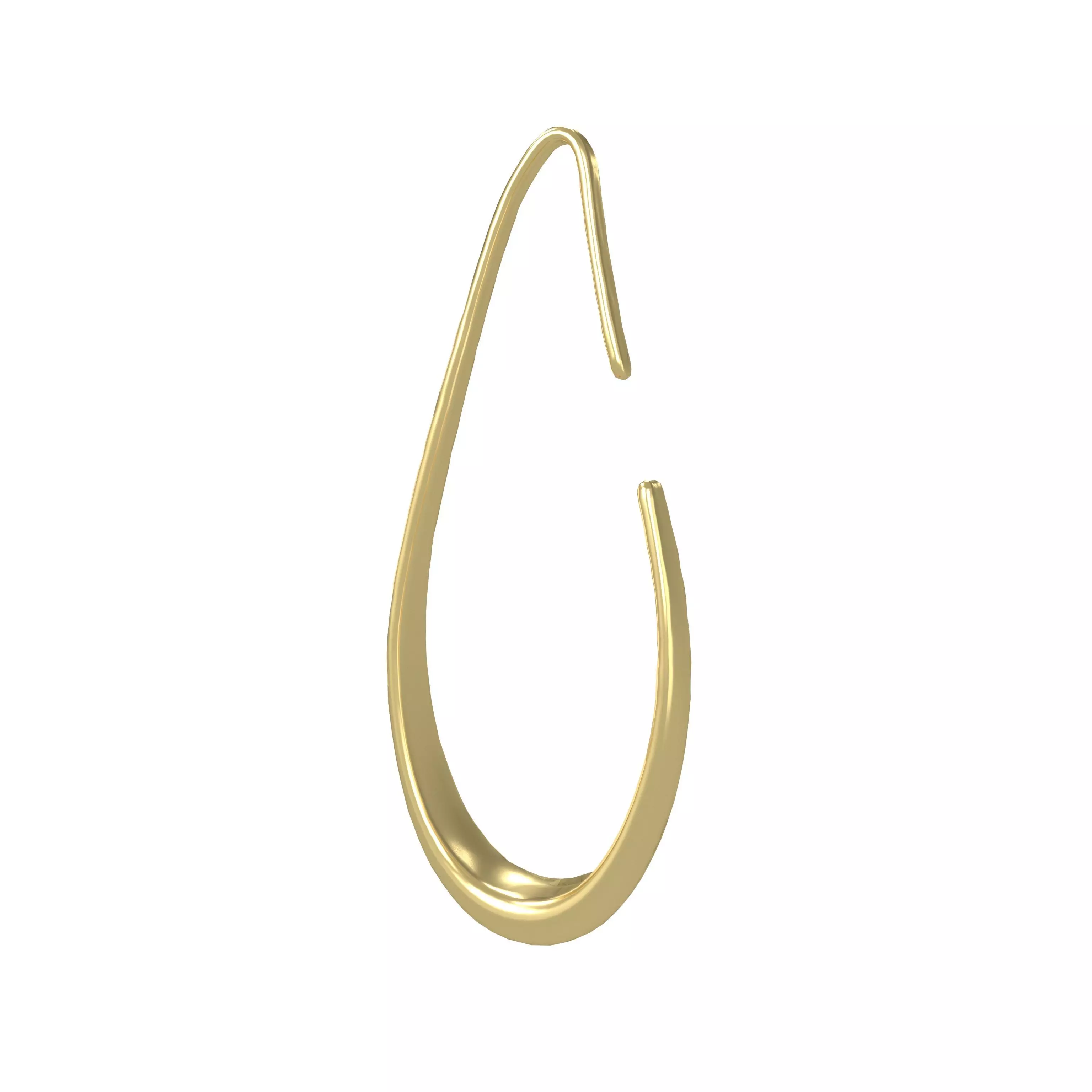 Water Drops Shape Earring v1 001 Low-poly 3D model_0