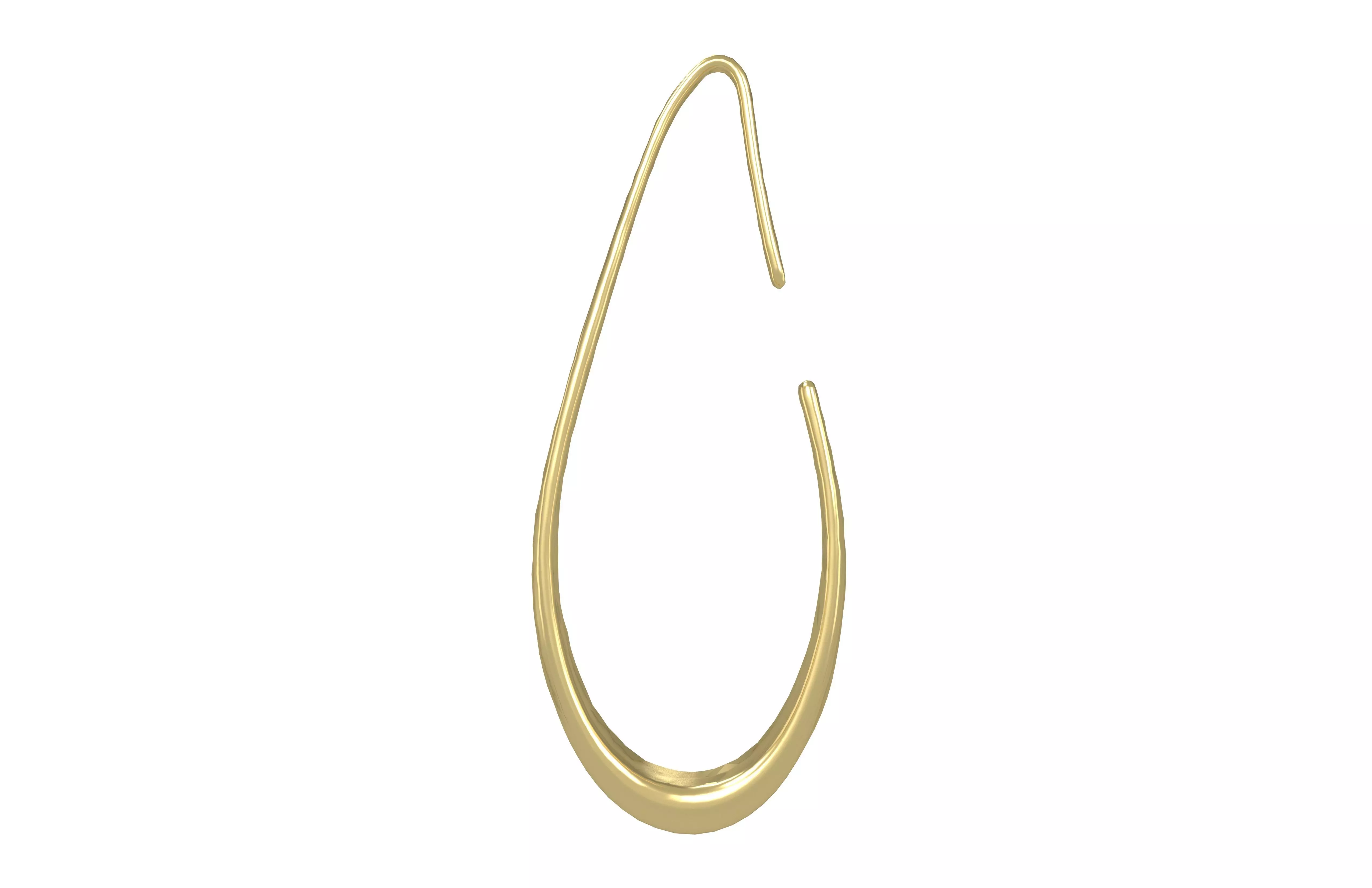 Water Drops Shape Earring v1 001 Low-poly 3D model_1