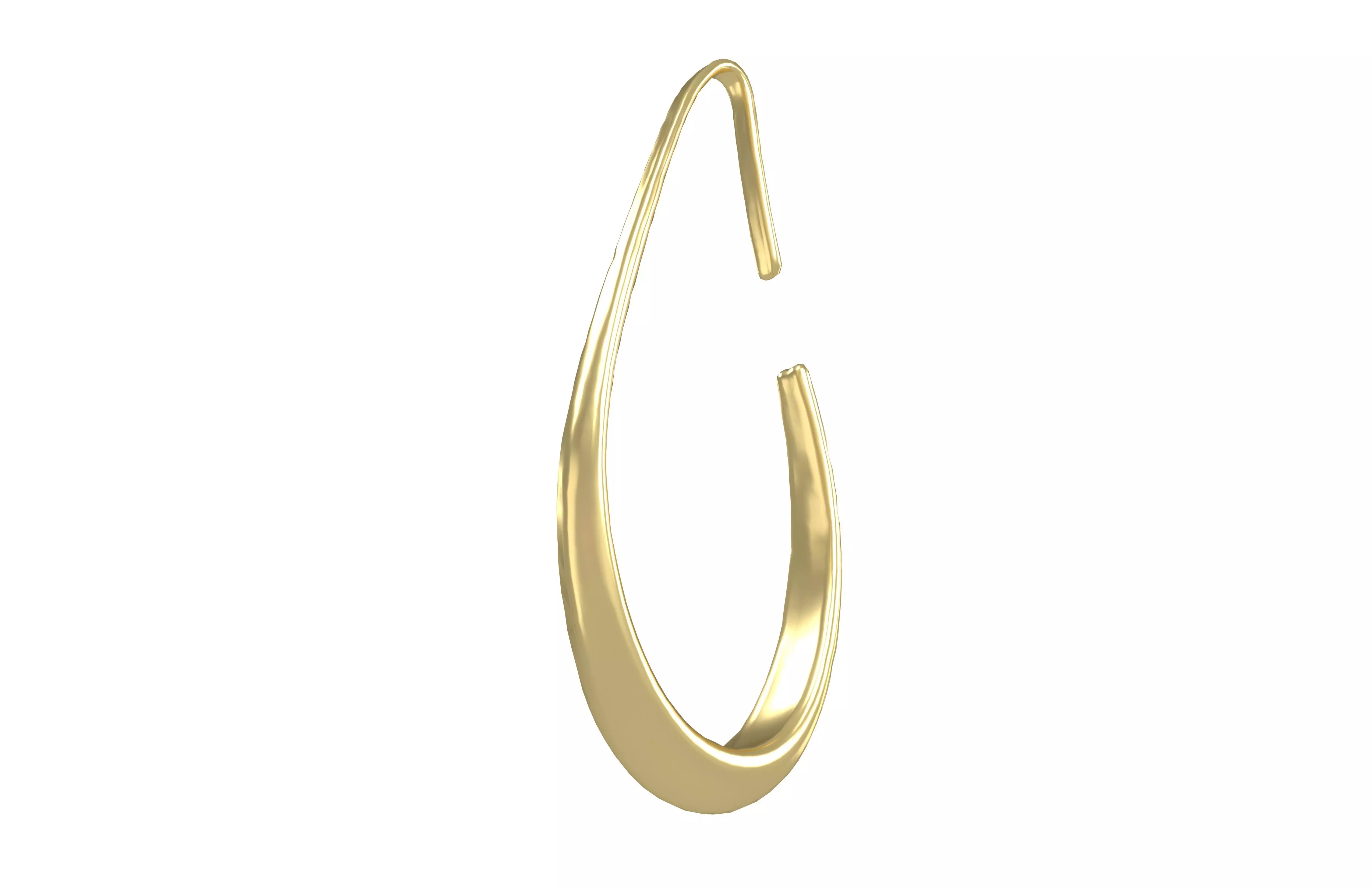 Water Drops Shape Earring v1 001 Low-poly 3D model_3