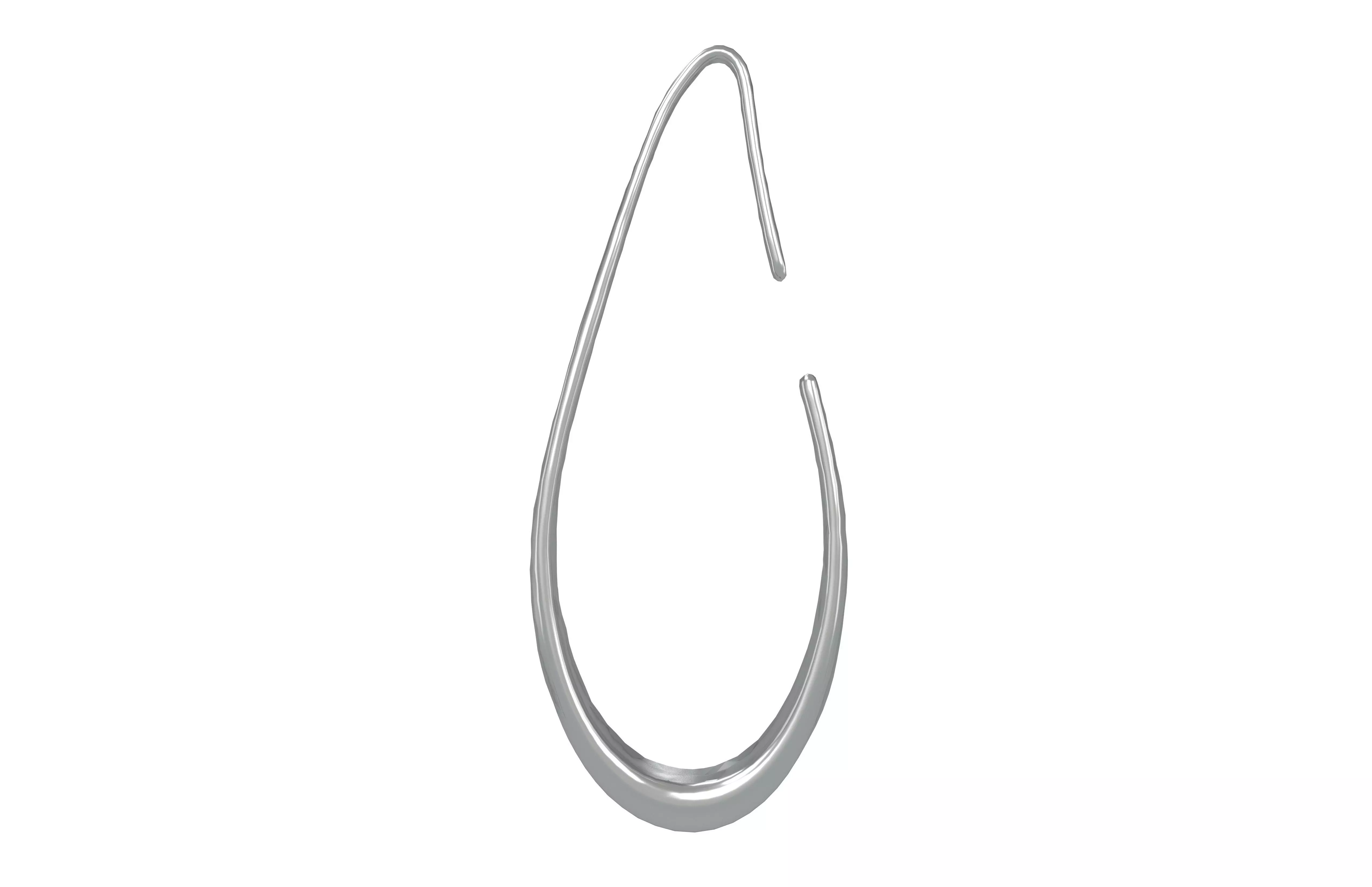 Water Drops Shape Earring v1 002 Low-poly 3D model_1