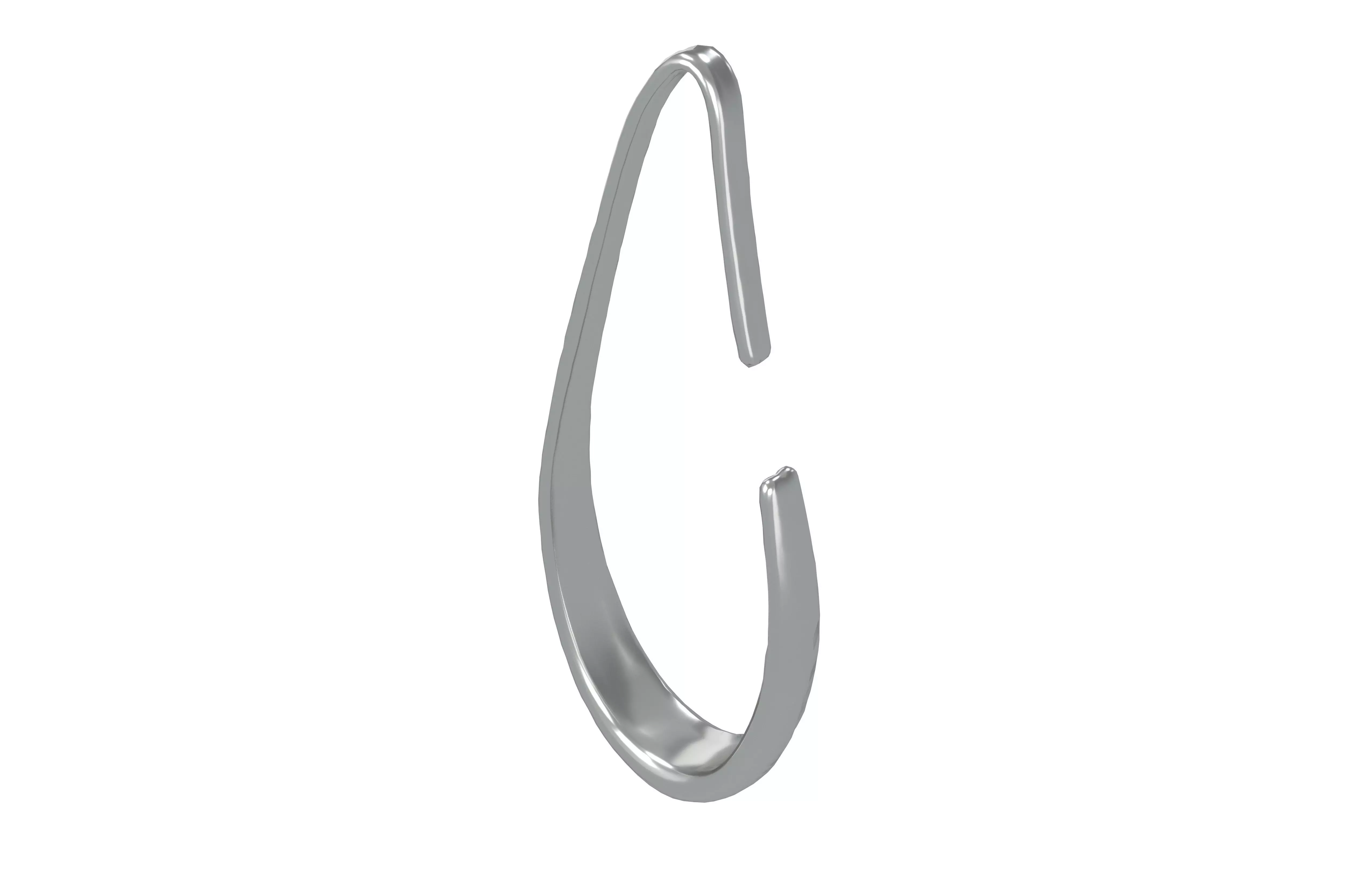 Water Drops Shape Earring v1 002 Low-poly 3D model_2