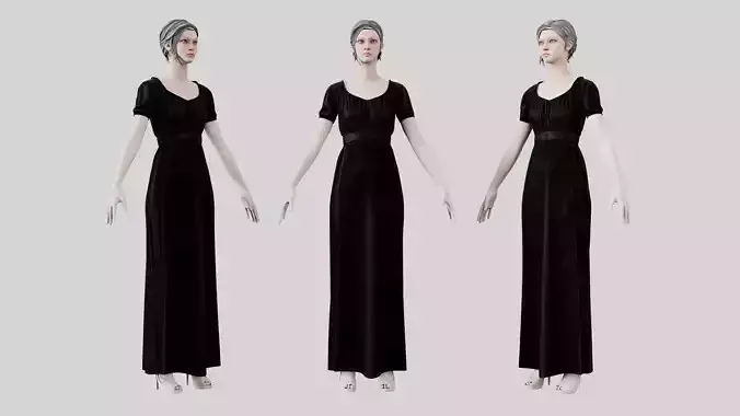 Dress 04 Black Velvet