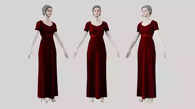 Dress 04 Burgundy Velvet