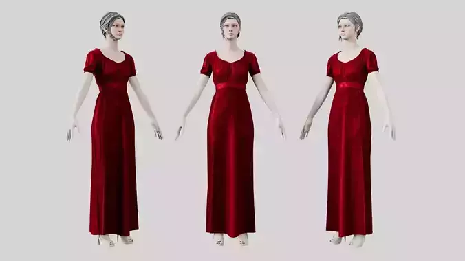 Dress 04 Crimson Velvet
