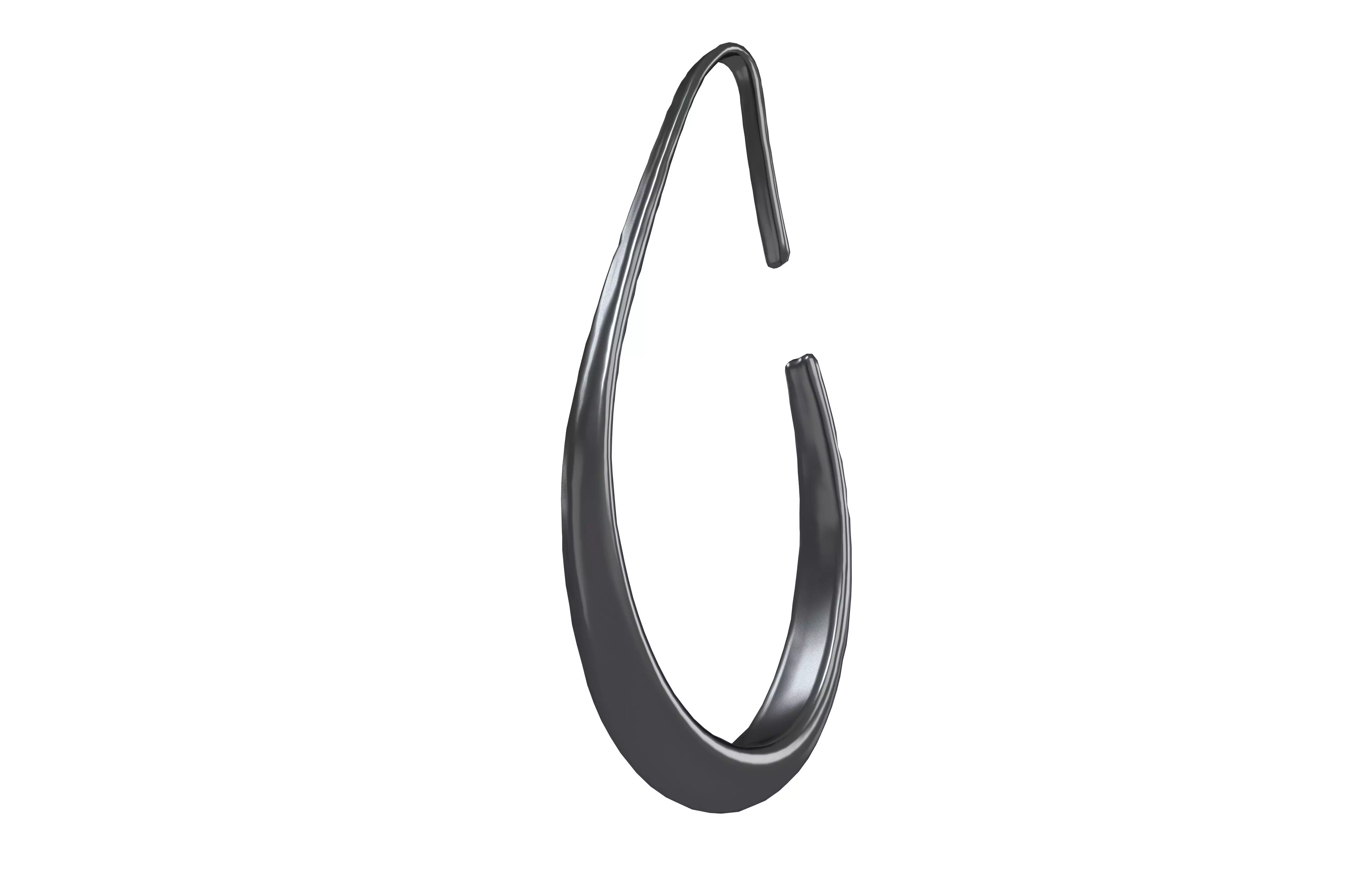 Water Drops Shape Earring v1 003 Low-poly 3D model_3