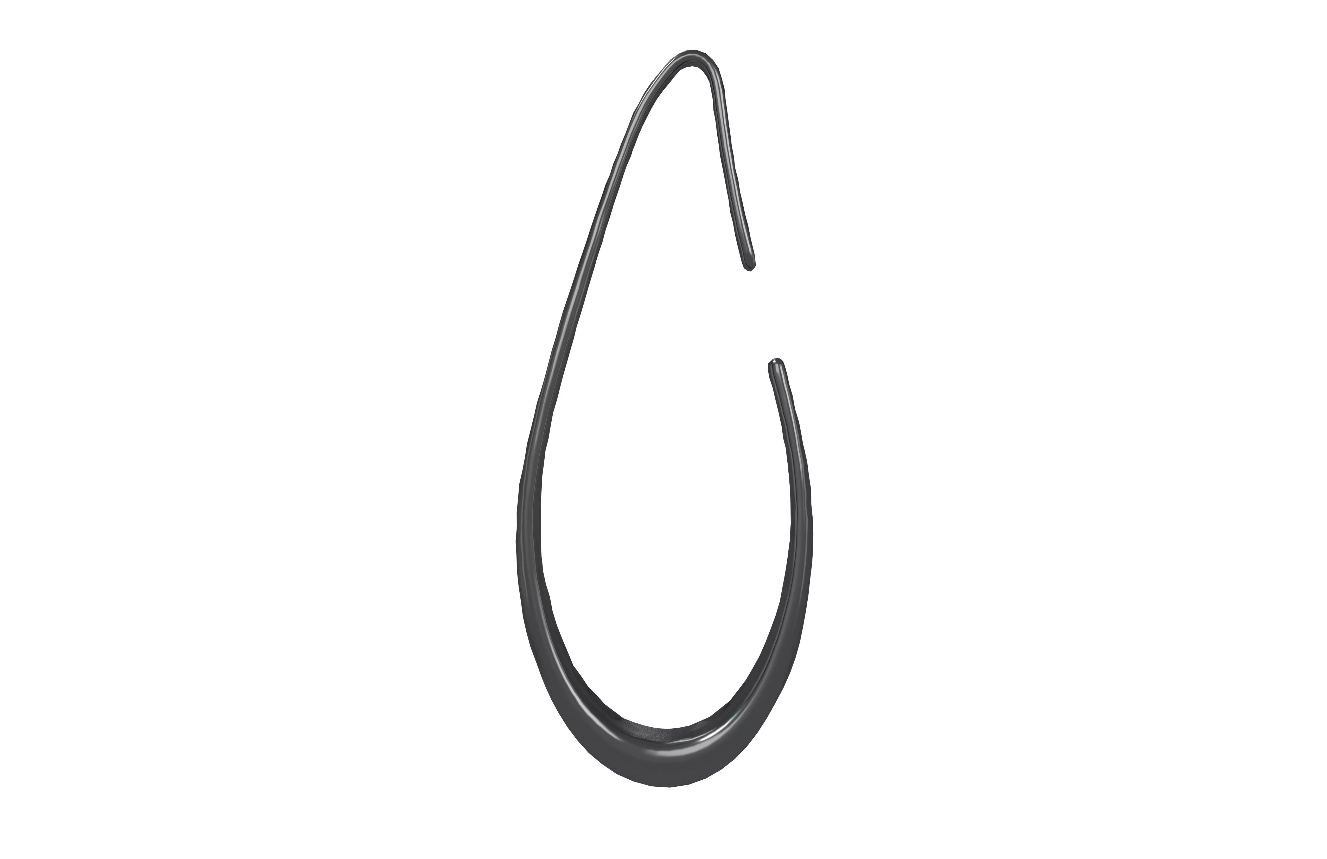 Water Drops Shape Earring v1 003 Low-poly 3D model_1