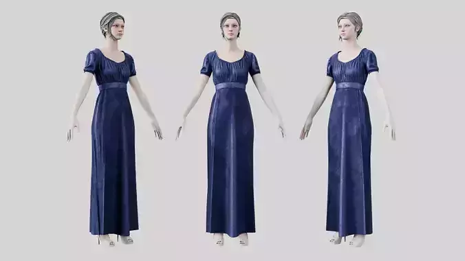 Dress 04 Midnight Blue Velvet