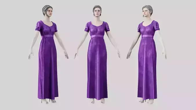 Dress 04 Royal Velvet Purple
