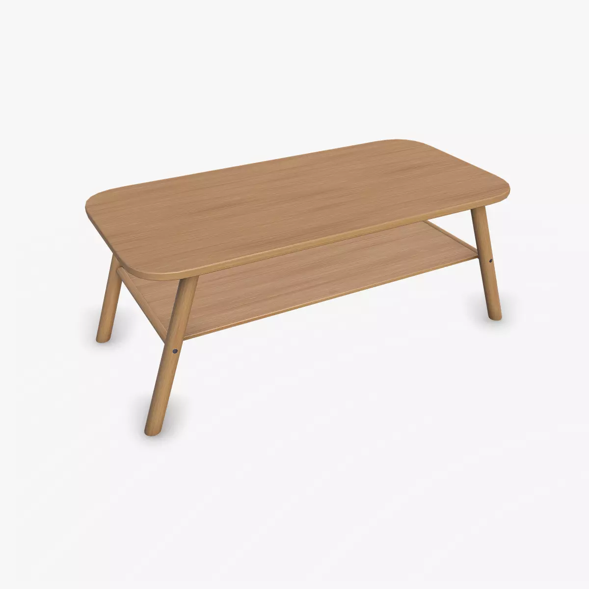 Simple Wooden Coffee Table Low-poly PBR Free low-poly 3D model