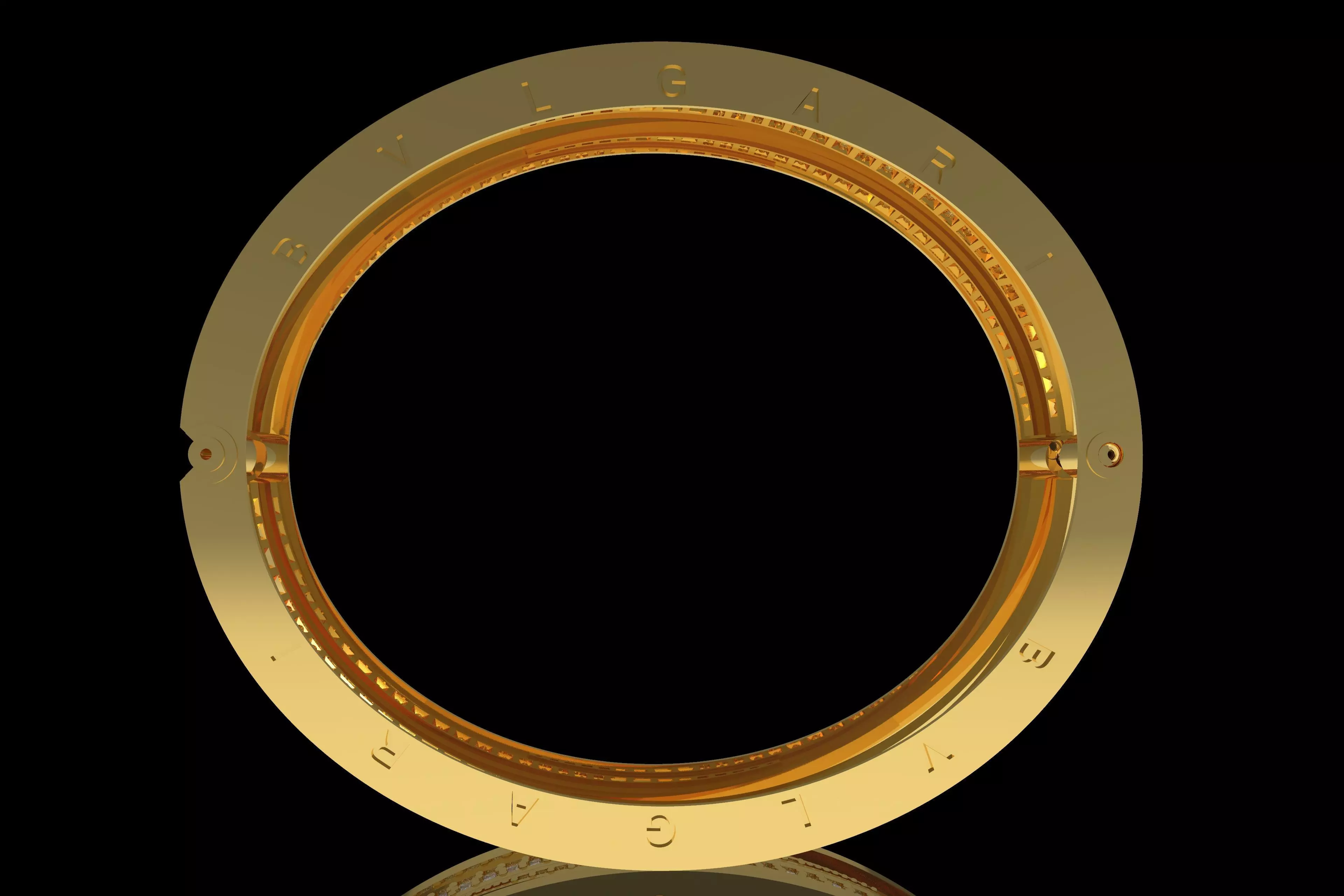 Bulgari Rose And Diamond Bracelet 3D print model_2