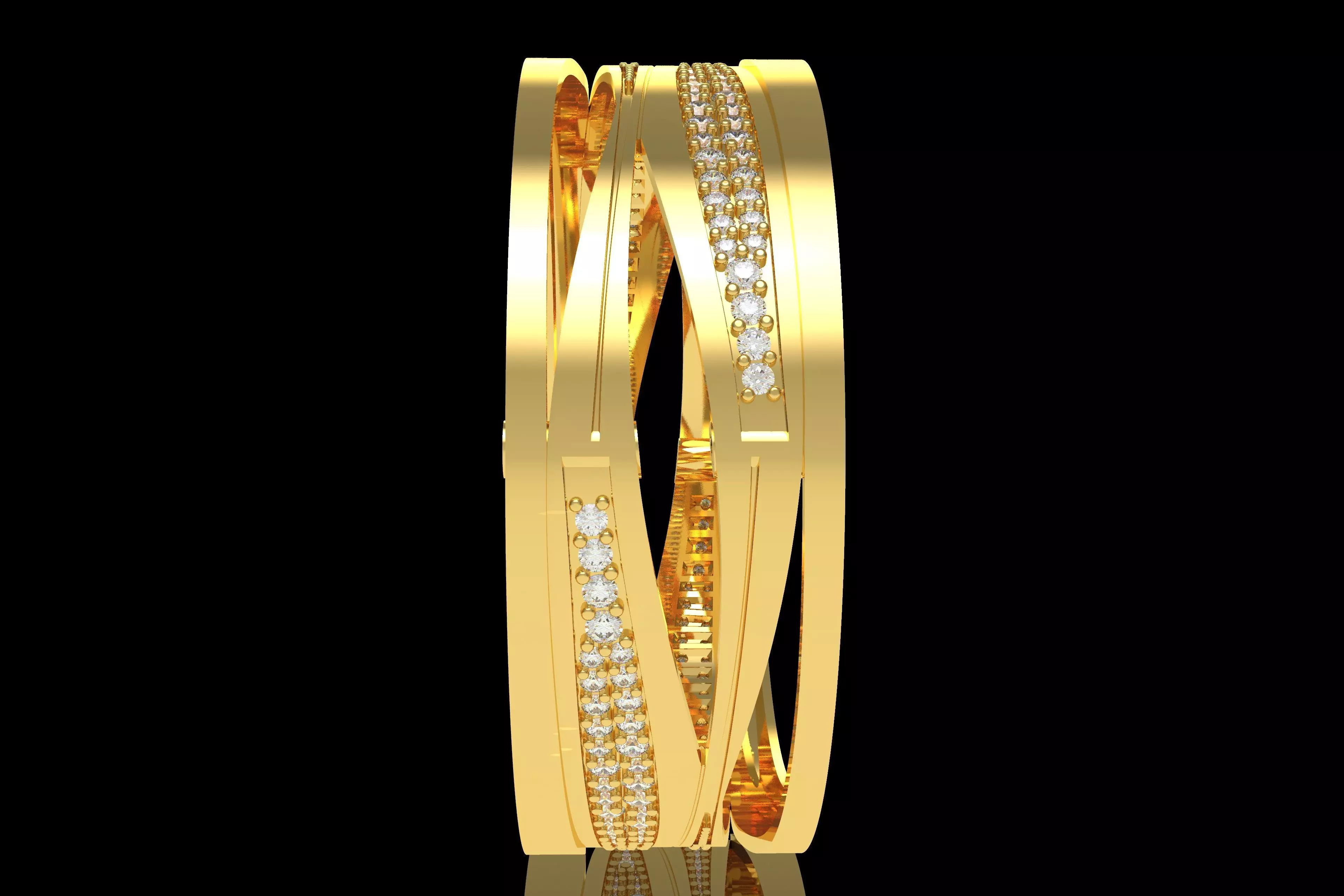 Bulgari Rose And Diamond Bracelet 3D print model_3