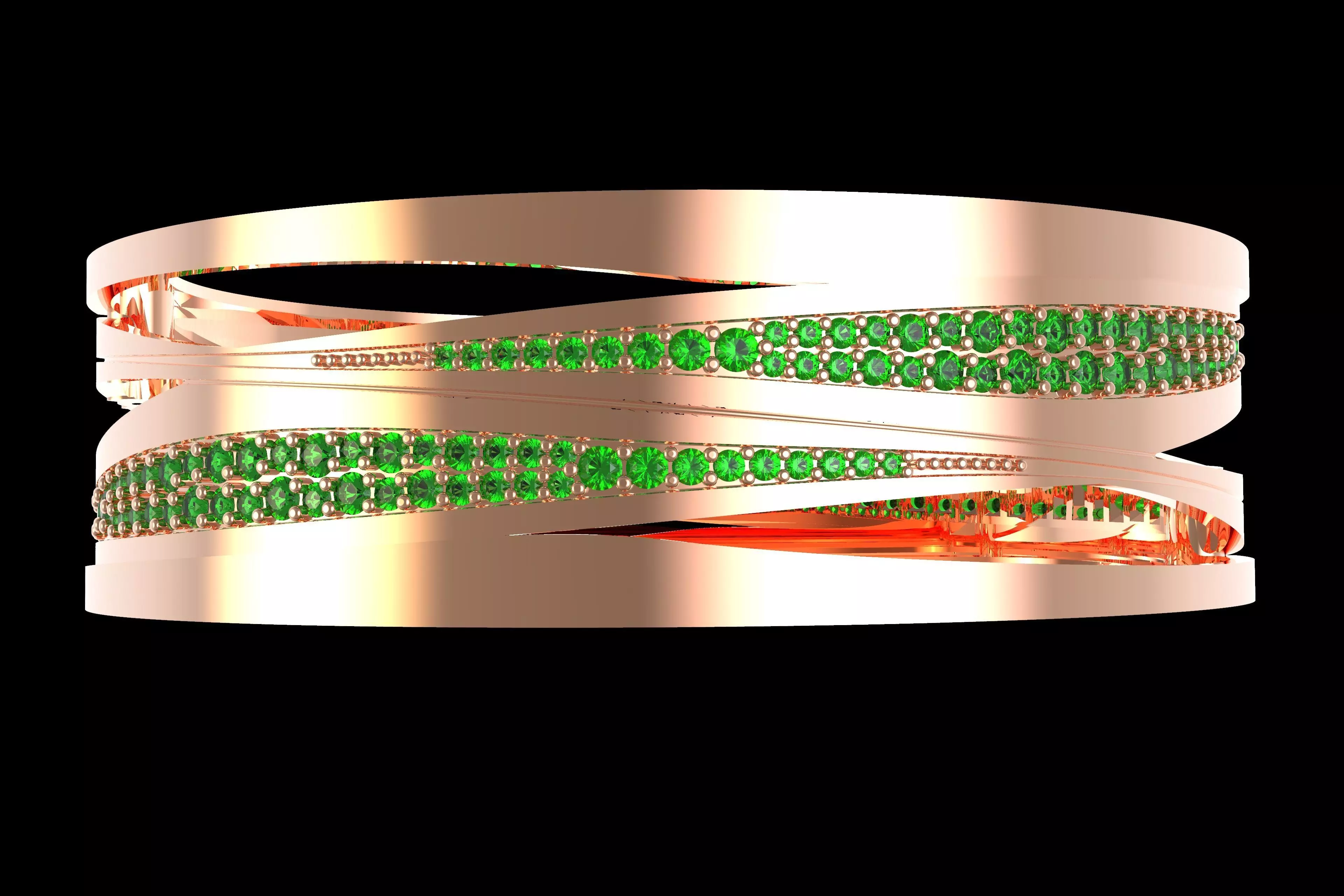 Bulgari Rose And Diamond Bracelet 3D print model_5