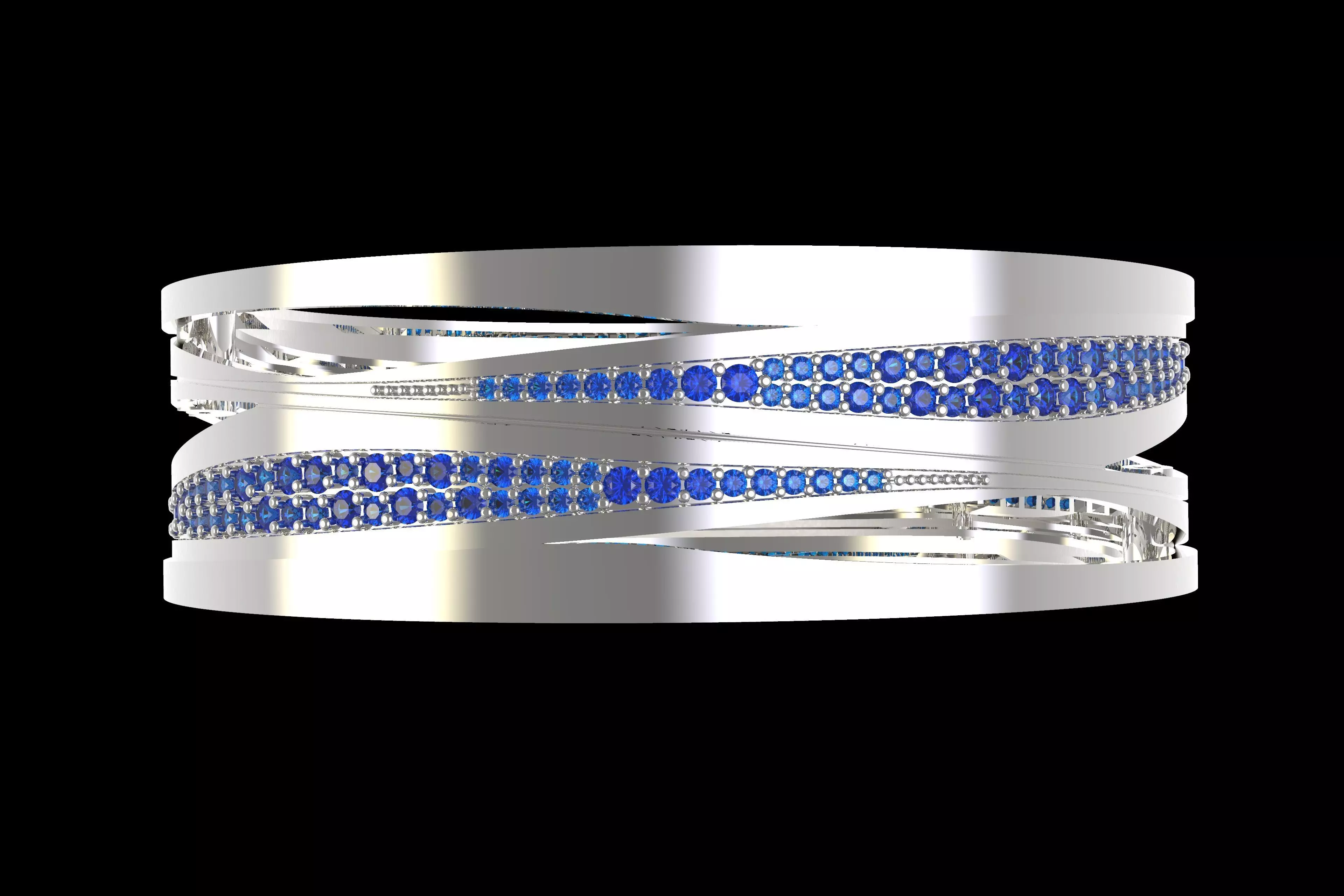 Bulgari Rose And Diamond Bracelet 3D print model_9