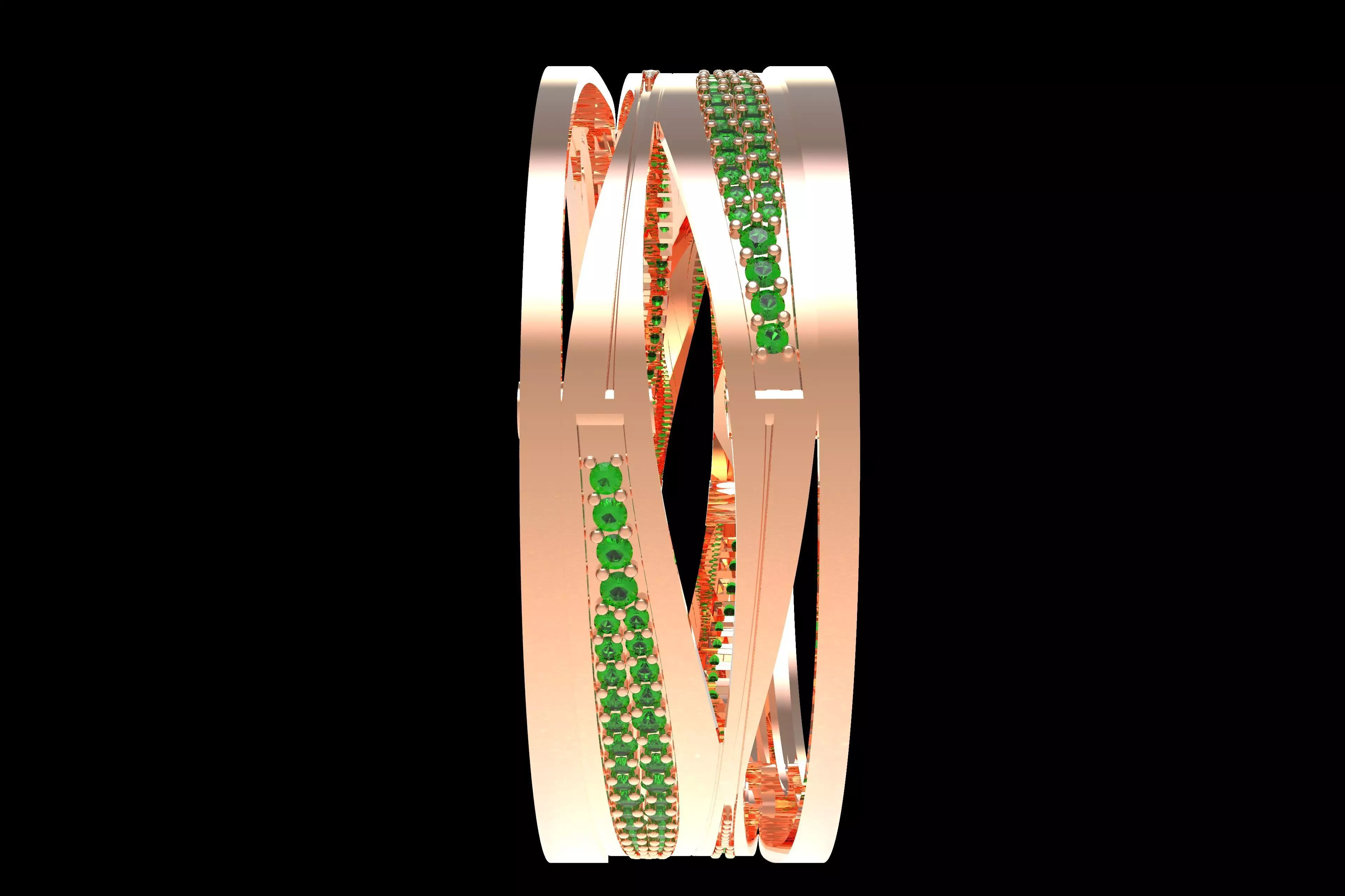 Bulgari Rose And Diamond Bracelet 3D print model_8