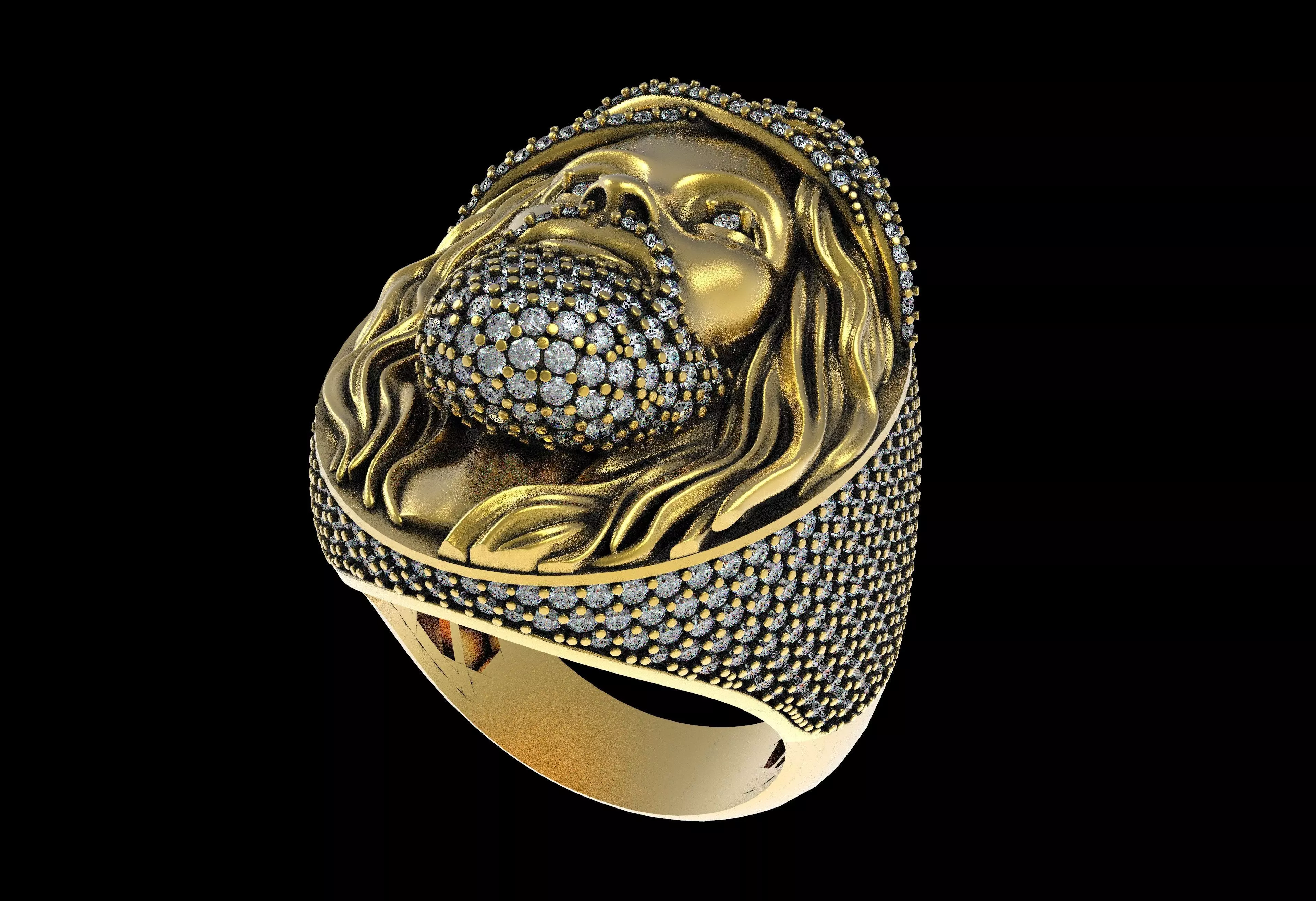 Christian Jesus Face Ring 3D print model_1